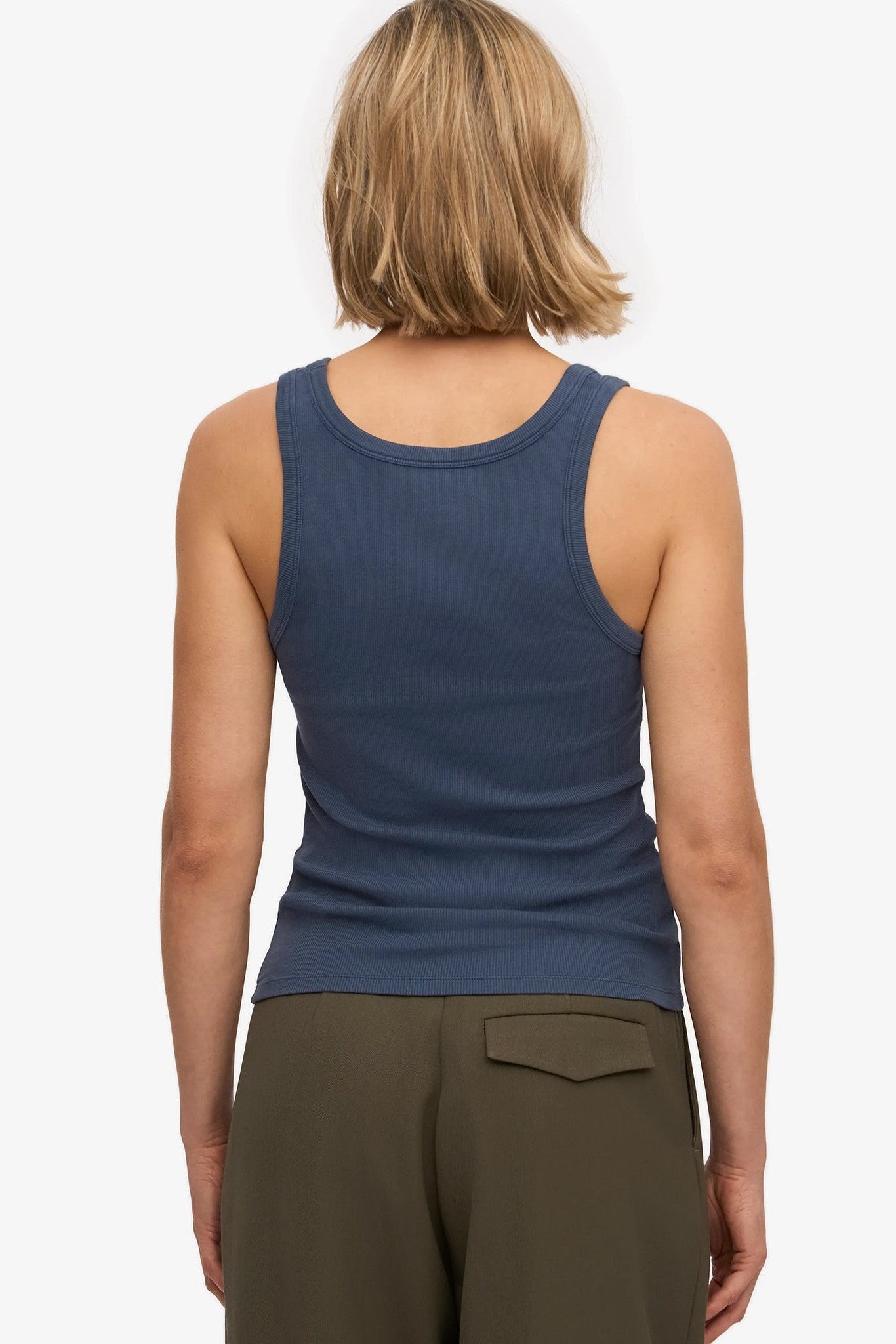 COLORFUL STANDARD - Women Organic Rib Tank Top - Petrol Blue - BACKYARD