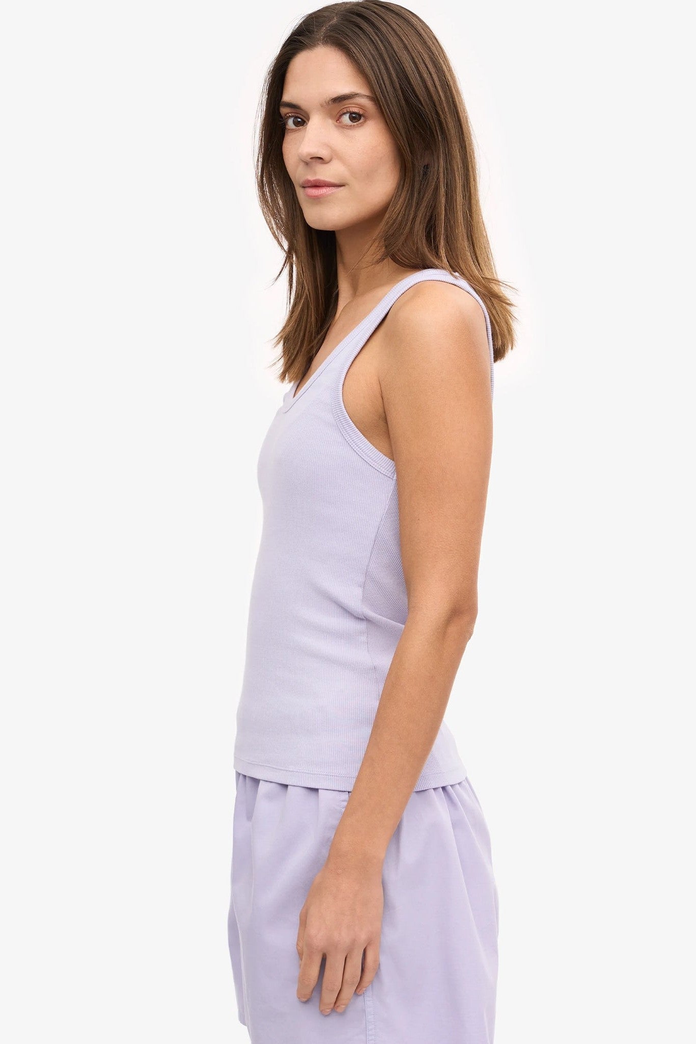 COLORFUL STANDARD - Women Organic Rib Tank Top - Soft Lavender - BACKYARD