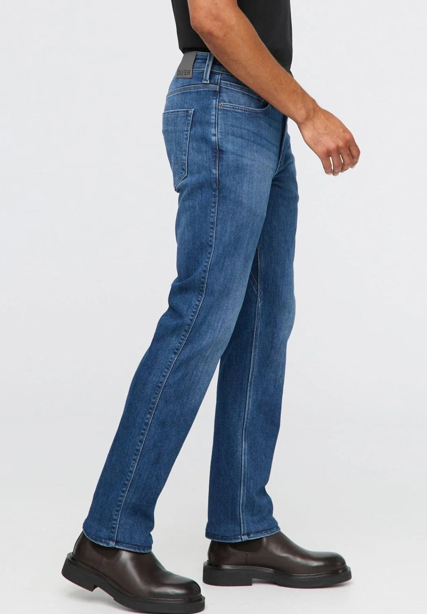 DUER - Tech Fleece Denim Straight - Classic Indigo - BACKYARD