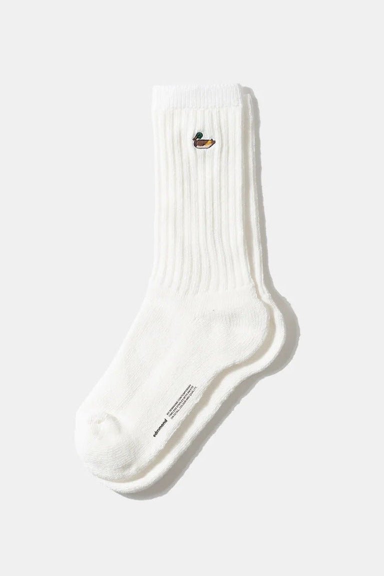 EDMMOND STUDIOS - Duck Socks - Plain Off White - BACKYARD