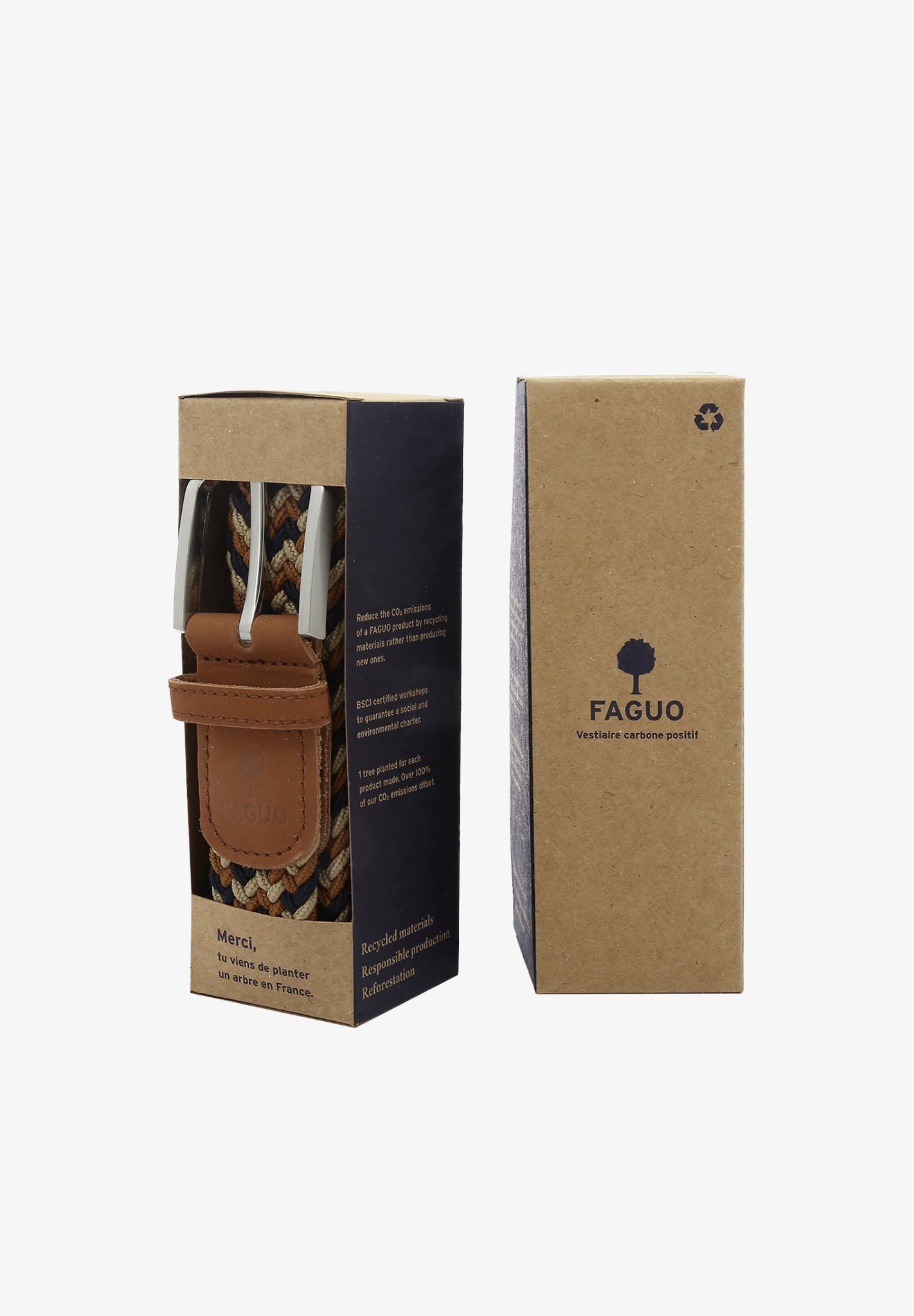 FAGUO - Belt Syn Woven - Navy 21 - BACKYARD