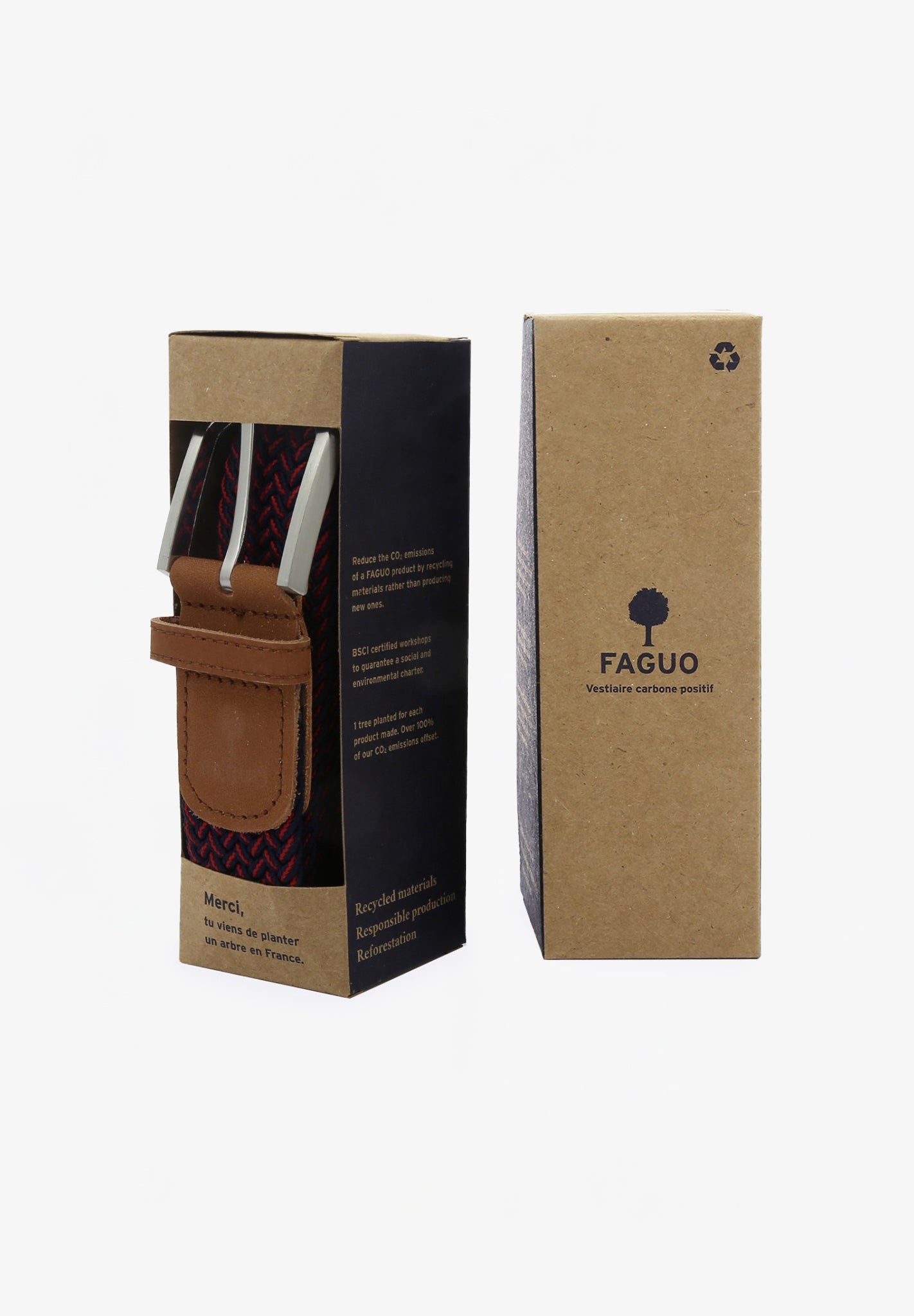 FAGUO - Belt Syn Woven - Red 07 - BACKYARD