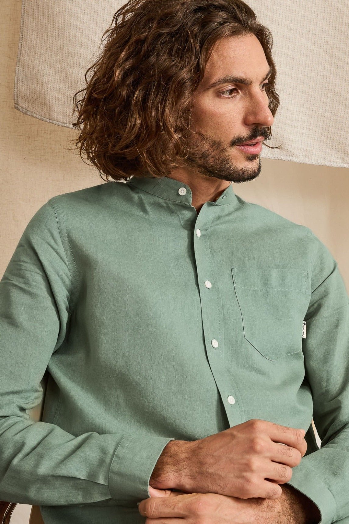 FAGUO - Chiavari Shirt Woven - Light Green - BACKYARD