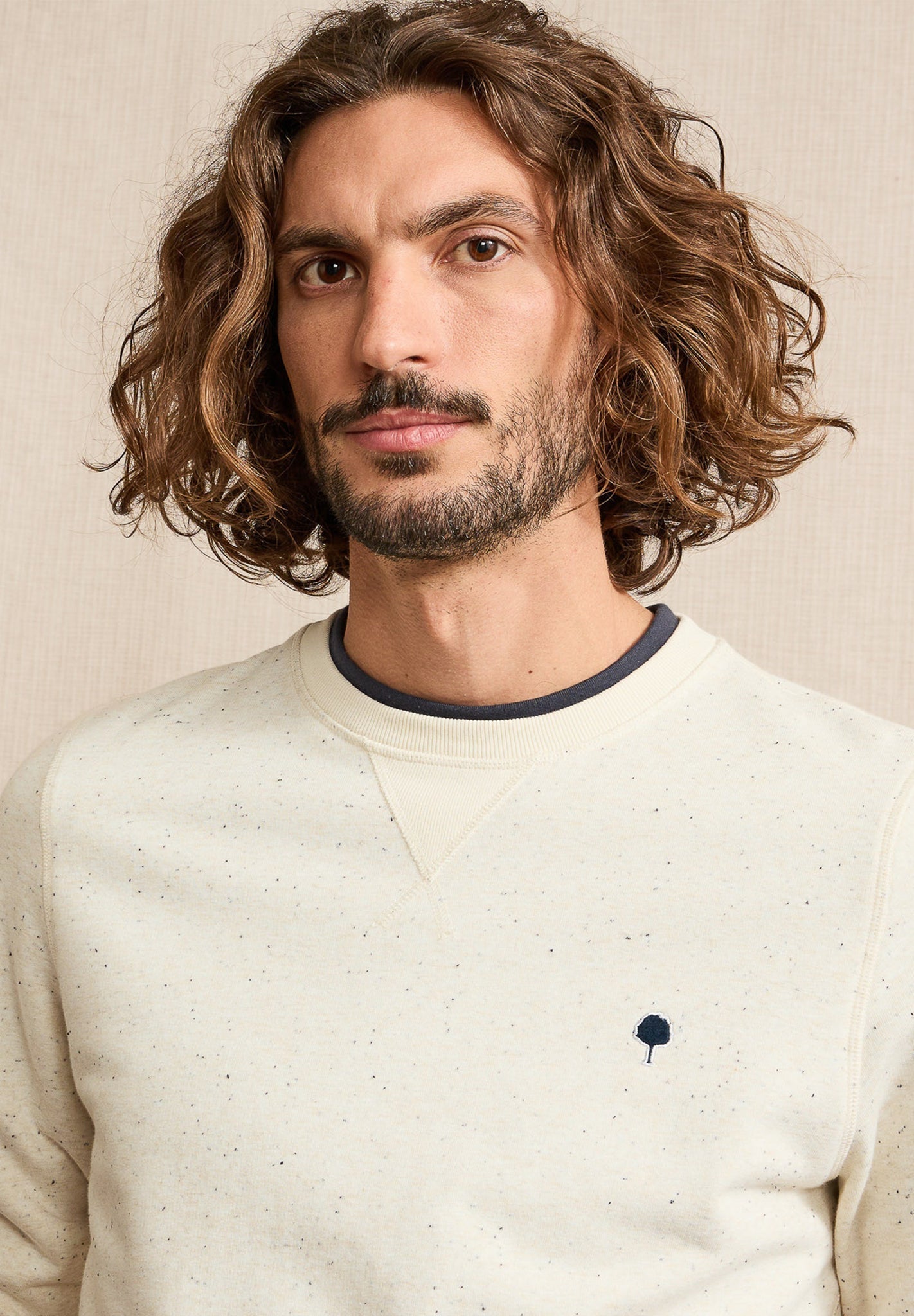 FAGUO - Donon Sweat Cotton - Ecru Navy - BACKYARD