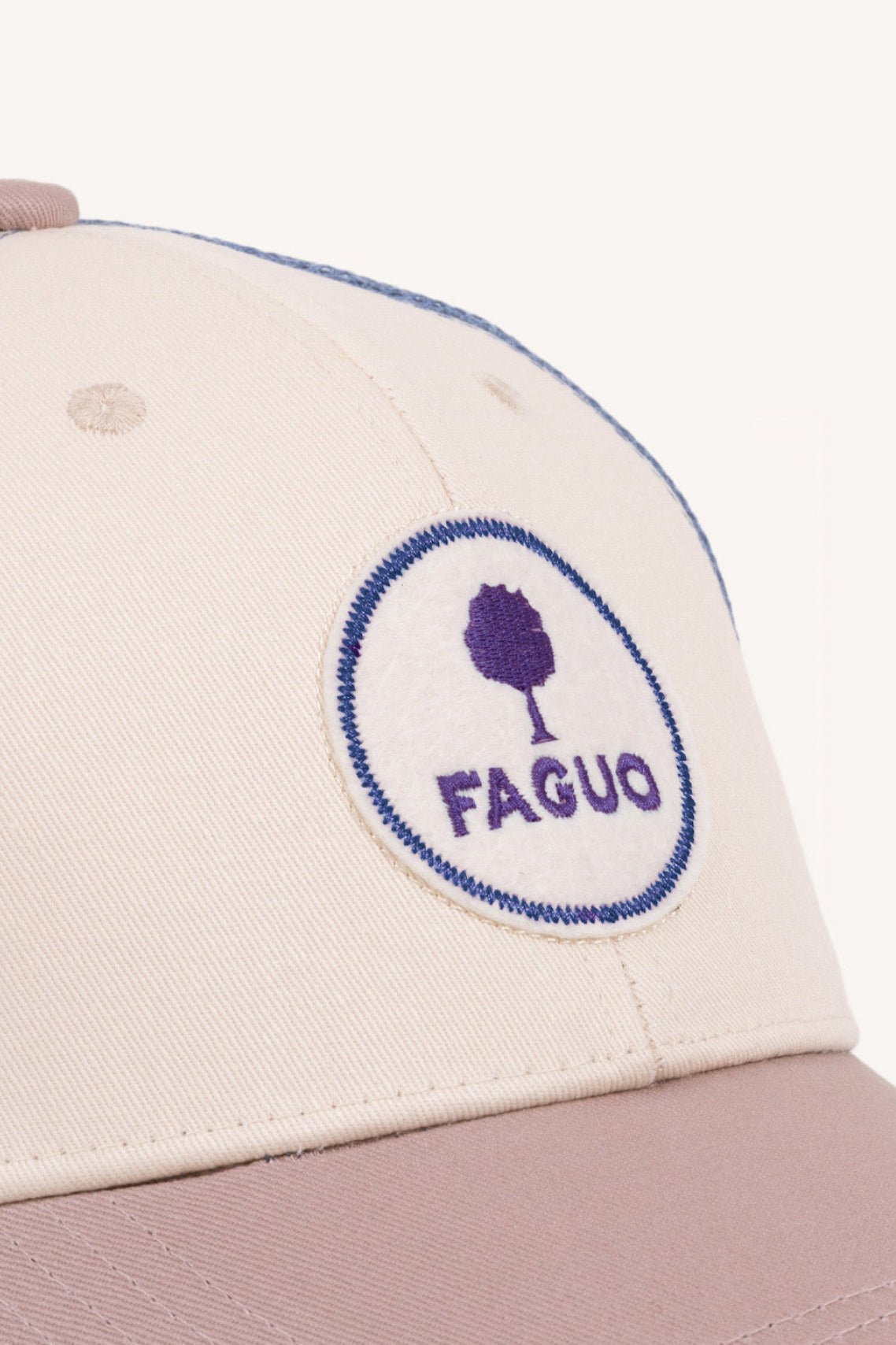 FAGUO - Trucker Cap Heads Woven - Ecru Purple - BACKYARD