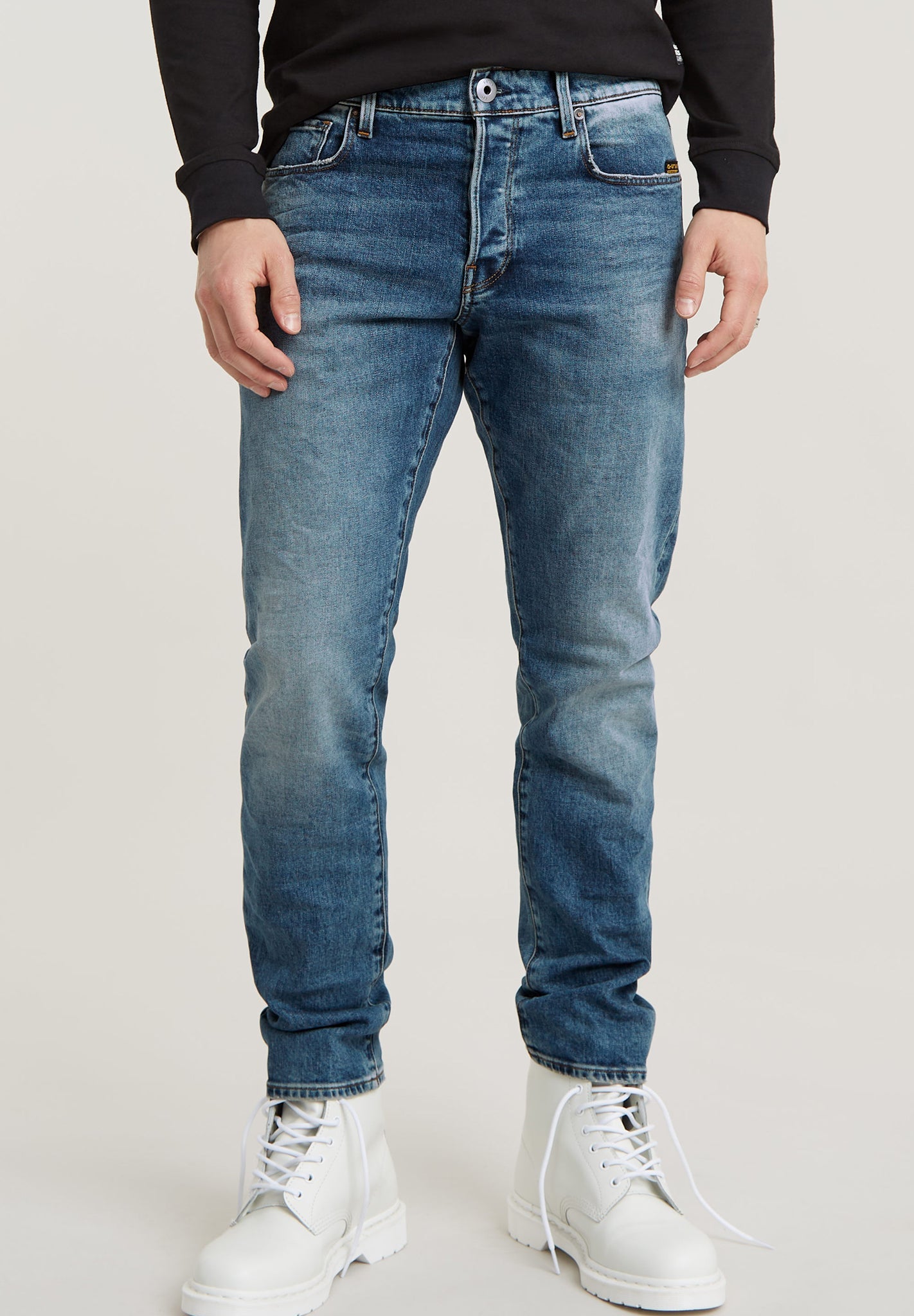 G - STAR - 3301 Regular Tapered - Vintage Azure - BACKYARD