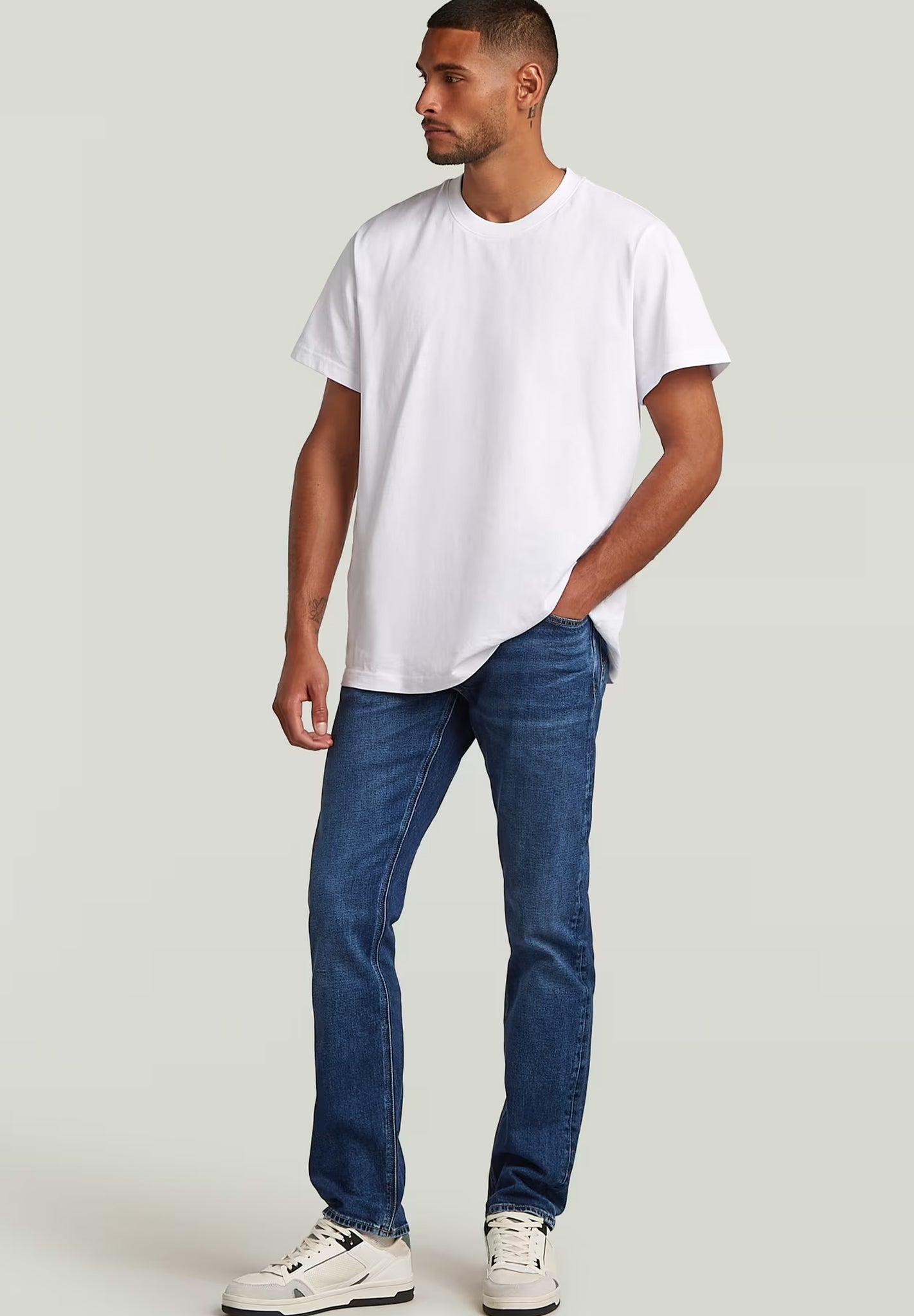 G - STAR - Mosa Straight - Faded Atlantic Ocean - BACKYARD