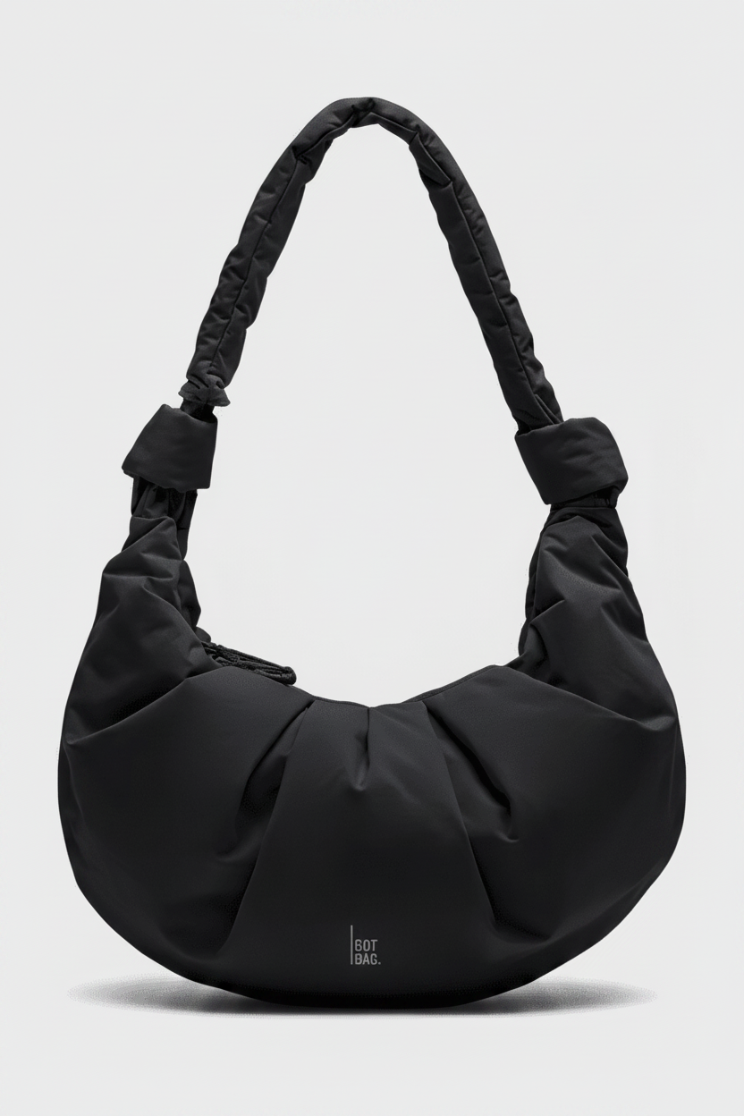GOT BAG - Pleat Moon Bag Large - Black - BACKYARD