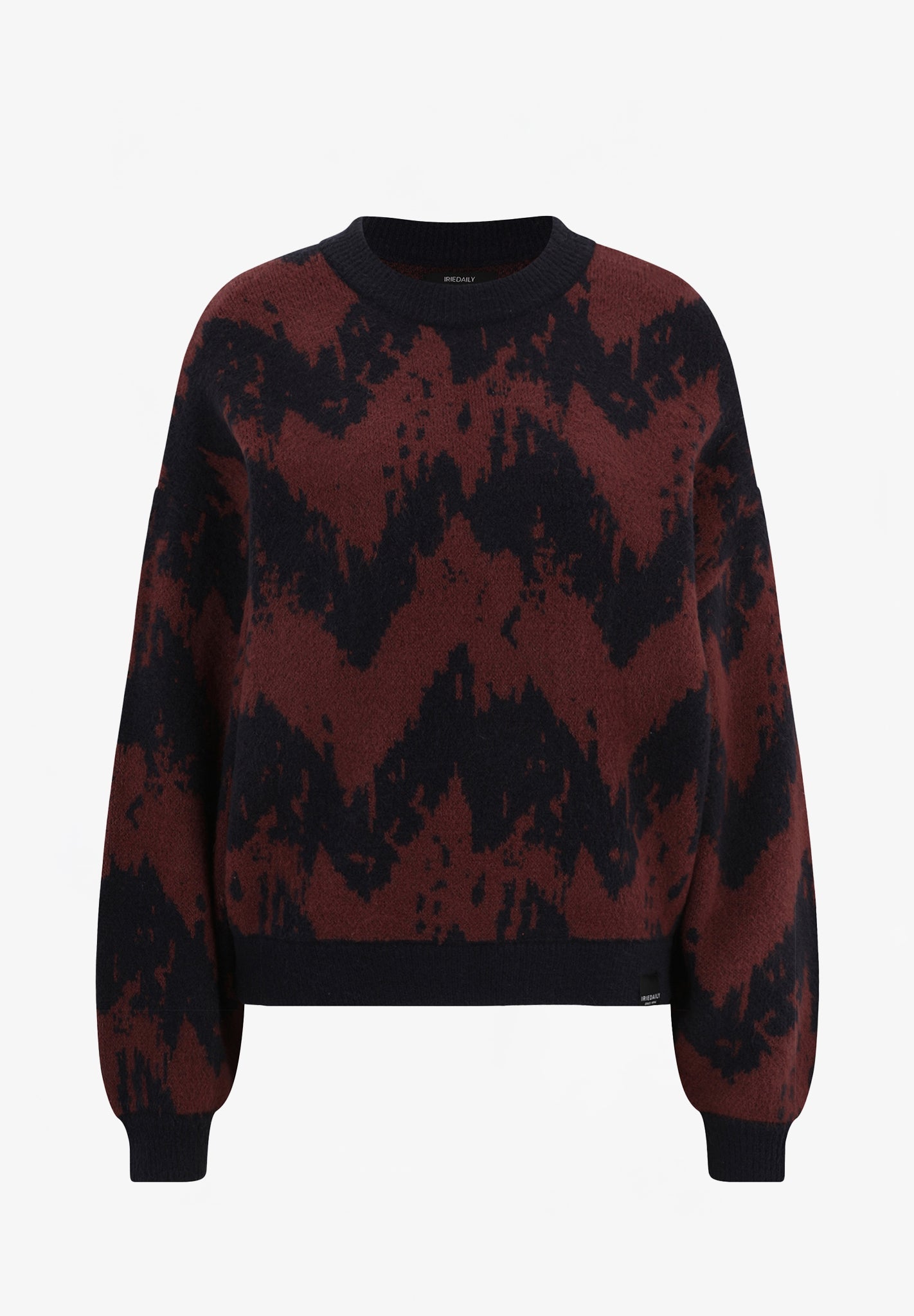 IRIEDAILY - Boxy Fluff Knit - Navy Red - BACKYARD