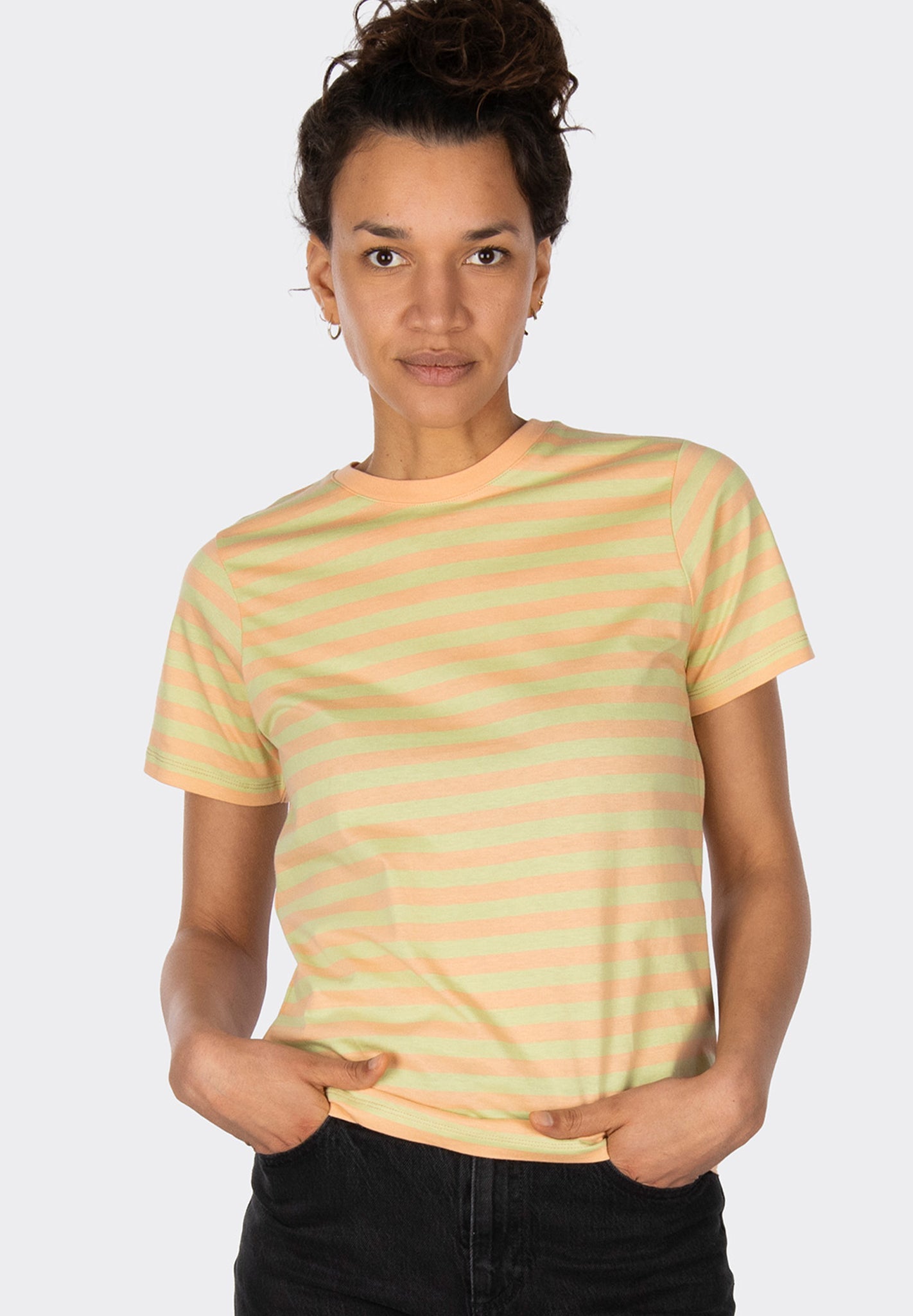 IRIEDAILY - Stripe Basic Tee - Cream Peach - BACKYARD