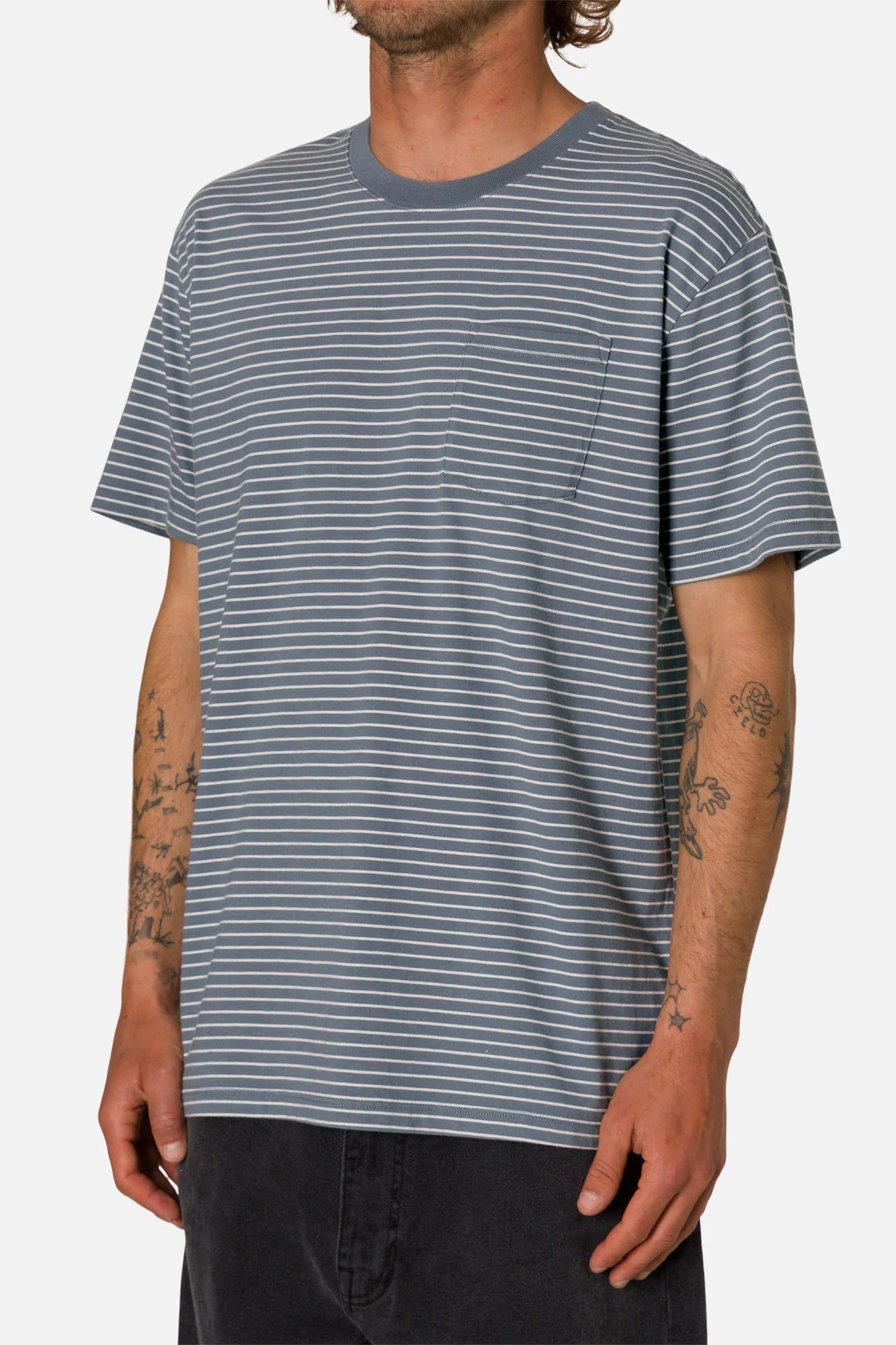 KATIN - Finley Pocket Tee - Tempest Blue - BACKYARD
