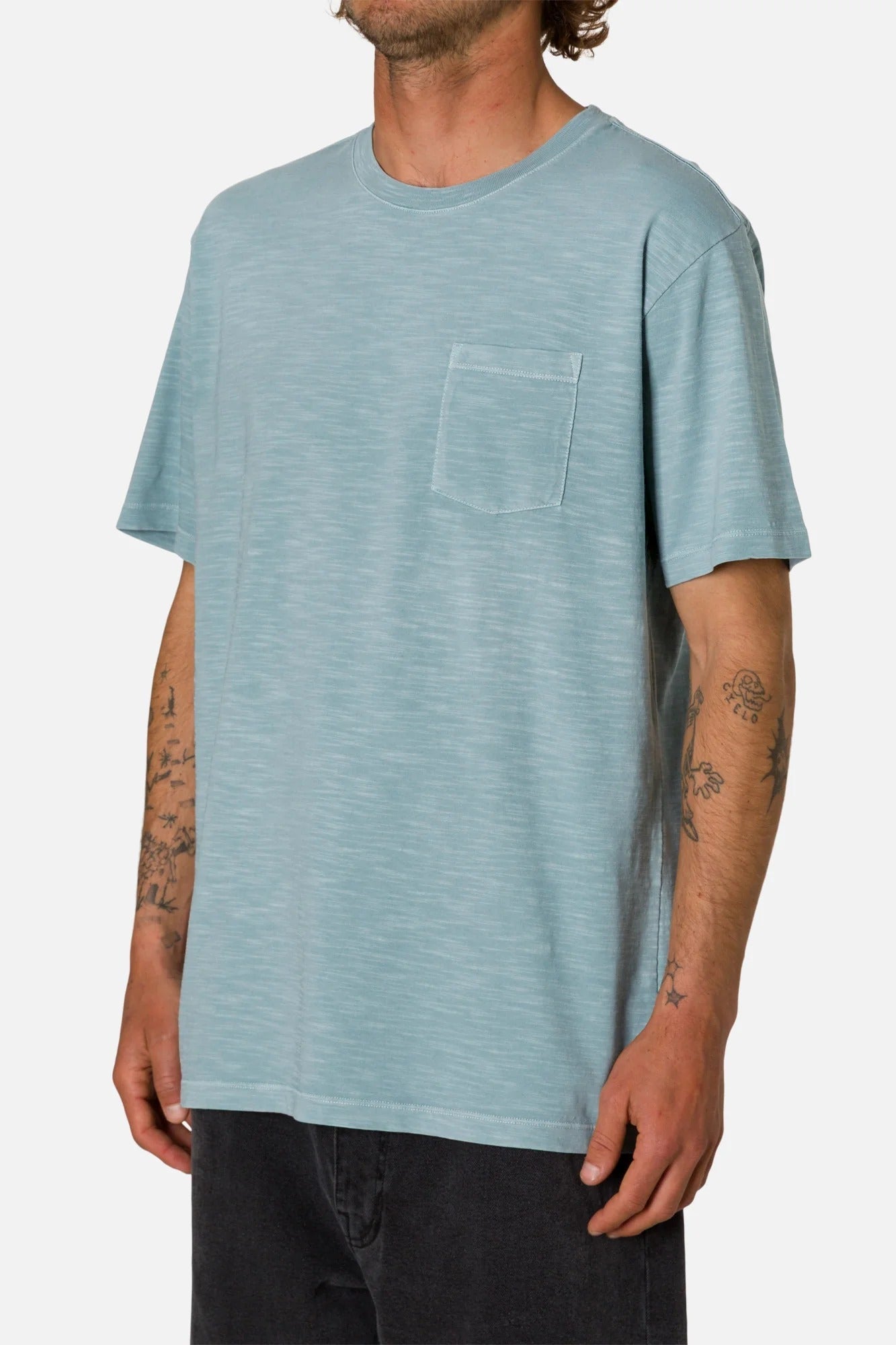 KATIN - Slub Base Tee - Air Force Blue - BACKYARD