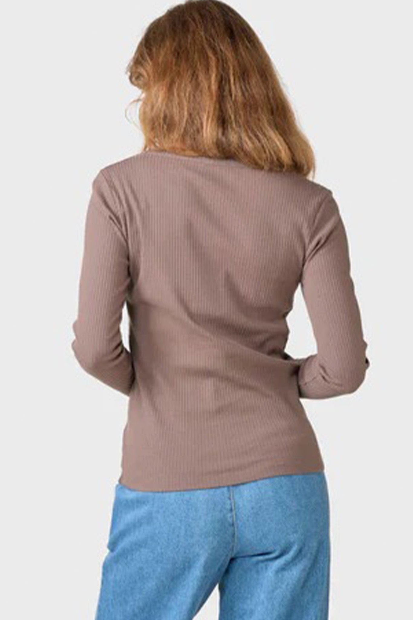 KLITMOLLER COLLECTIVE - L/S Rib Tee - Taupe - BACKYARD