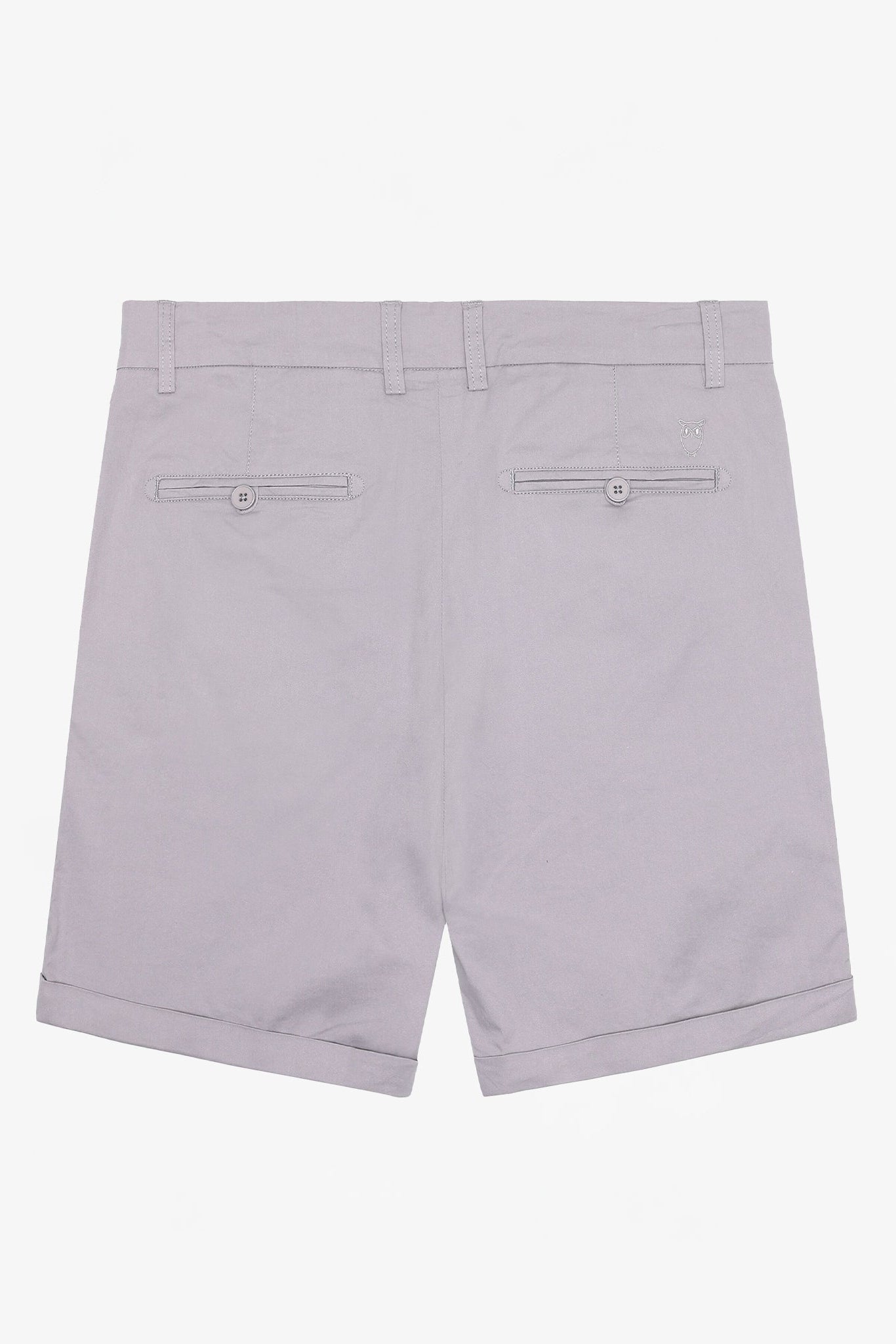 KNOWLEDGE COTTON - Chuck Regular Chino Poplin Shorts - Alloy - BACKYARD