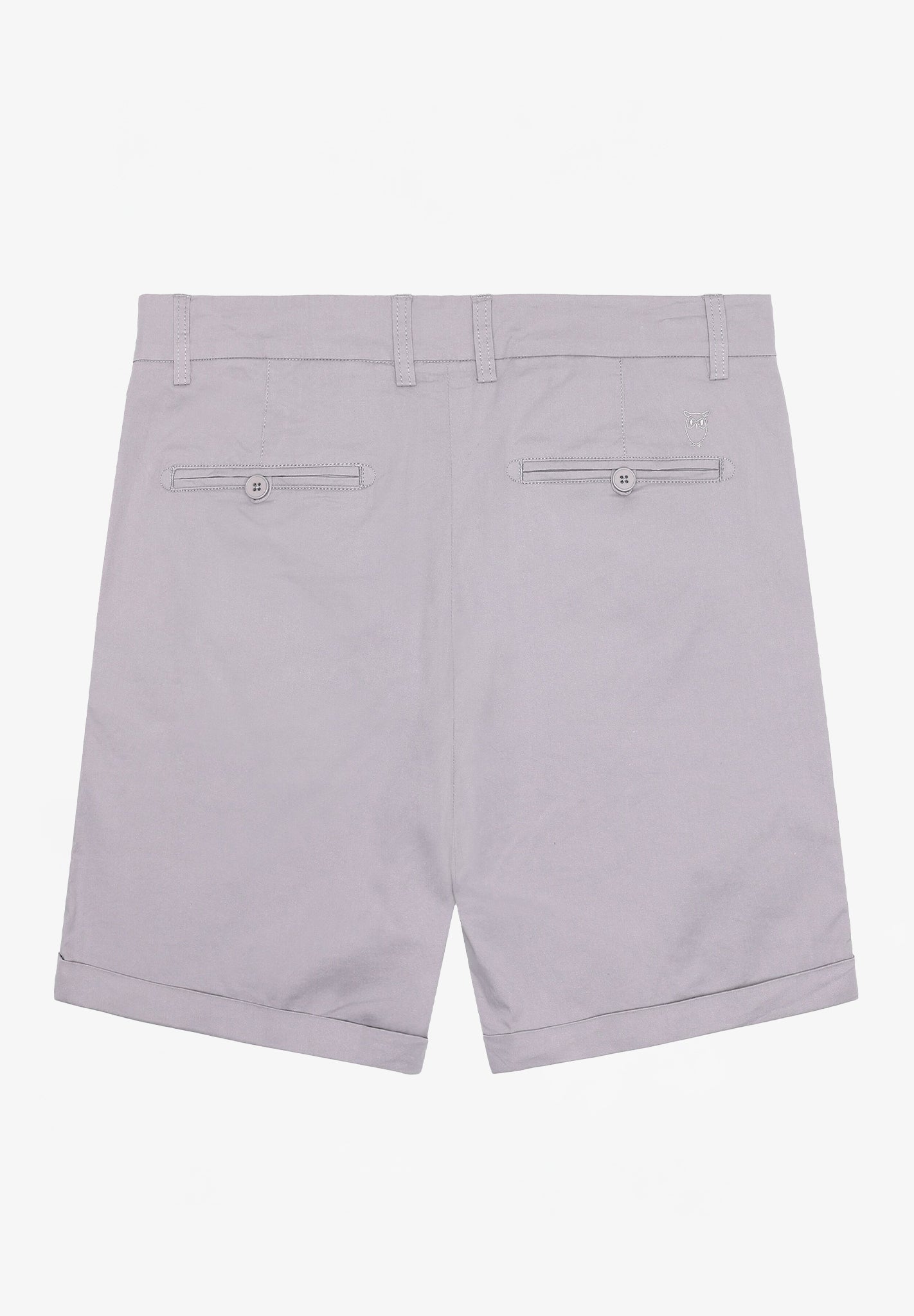 KNOWLEDGE COTTON - Chuck Regular Chino Poplin Shorts - Alloy - BACKYARD
