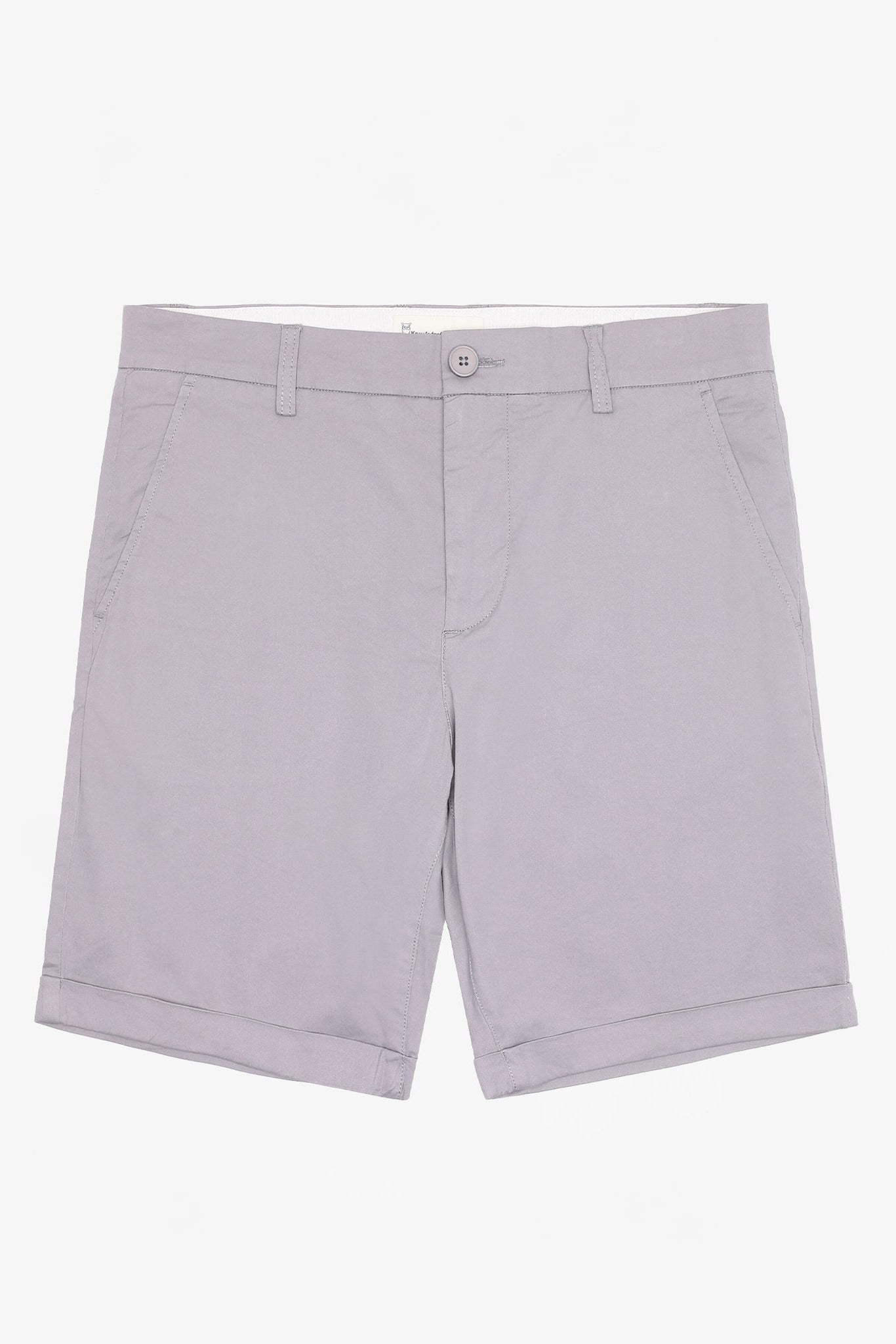 KNOWLEDGE COTTON - Chuck Regular Chino Poplin Shorts - Alloy - BACKYARD