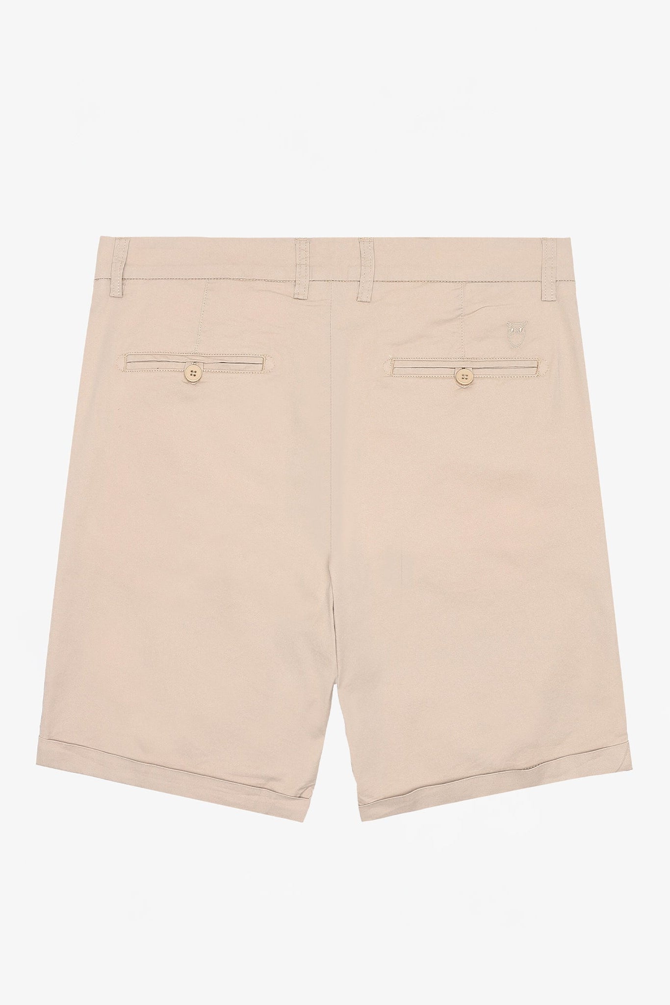 KNOWLEDGE COTTON - Chuck Regular Chino Poplin Shorts - Light Feather Gray - BACKYARD