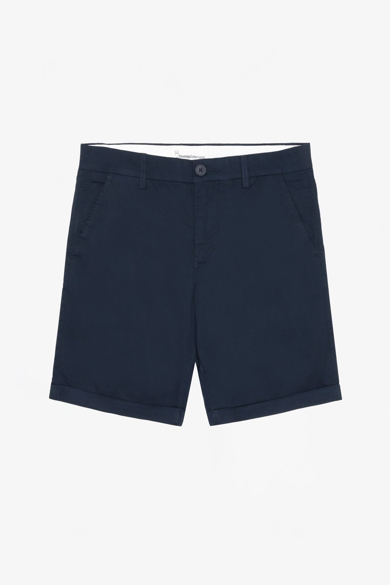KNOWLEDGE COTTON - Chuck Regular Chino Poplin Shorts - Total Eclipse - BACKYARD