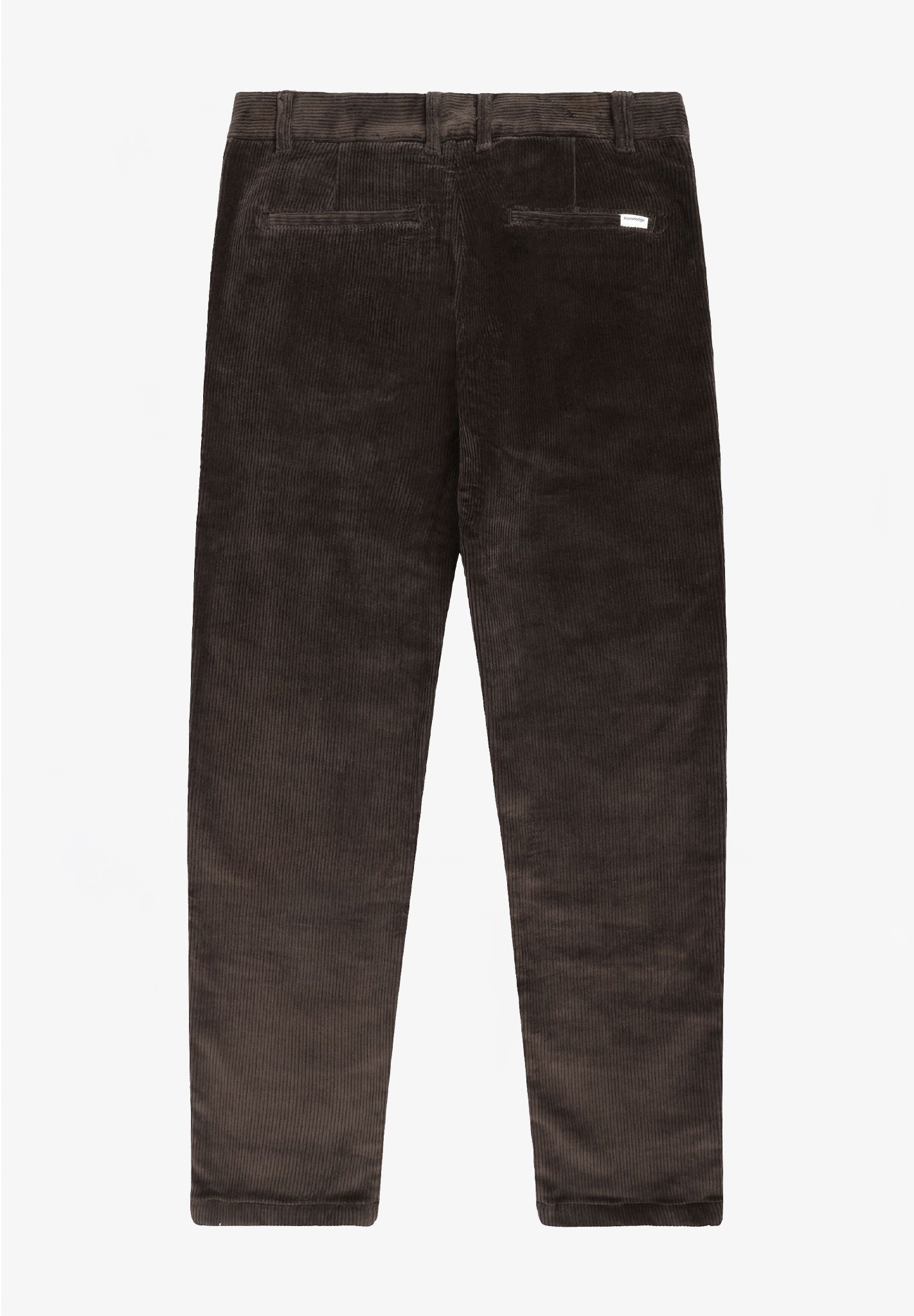 KNOWLEDGE COTTON - Chuck Regular Cord Chino Pants - Chocolate Torte - BACKYARD