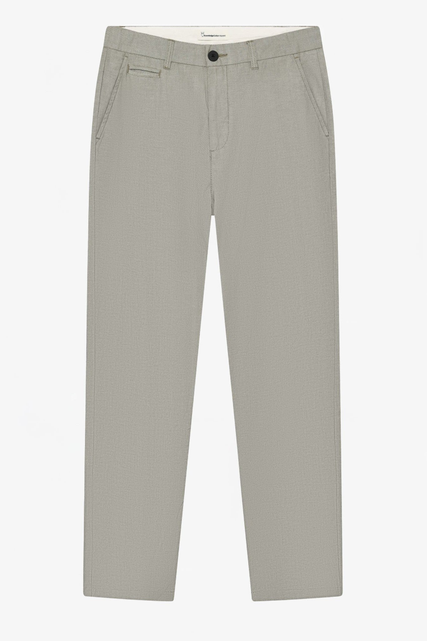 KNOWLEDGE COTTON - Chuck Regular Twill Pants - Burned Olive - BACKYARD