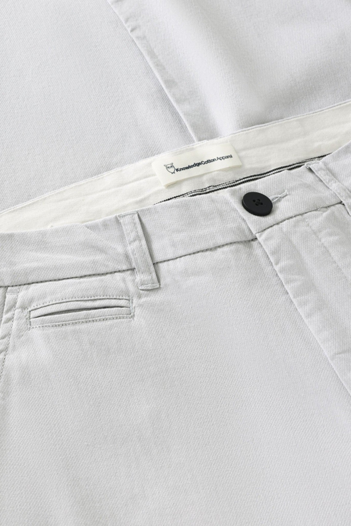 KNOWLEDGE COTTON - Chuck Regular Twill Pants - Ultimate Grey - BACKYARD