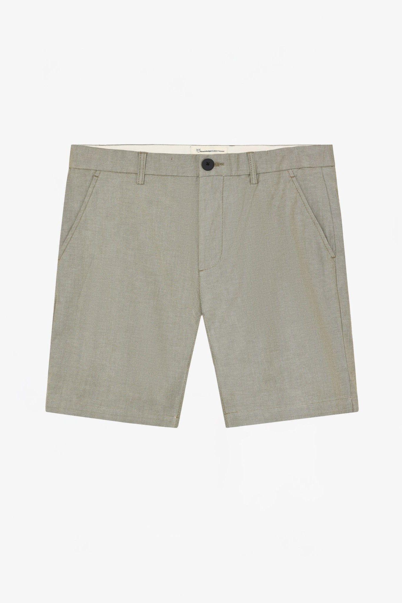 KNOWLEDGE COTTON - Chuck Regular Twill Shorts - Burned Olive - BACKYARD