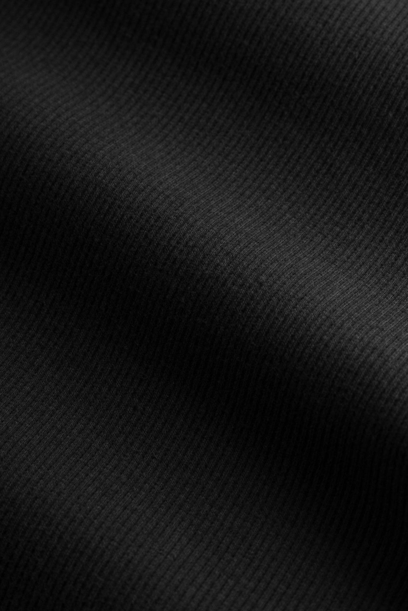 KNOWLEDGE COTTON - High Neck Rib Top - Black Jet - BACKYARD
