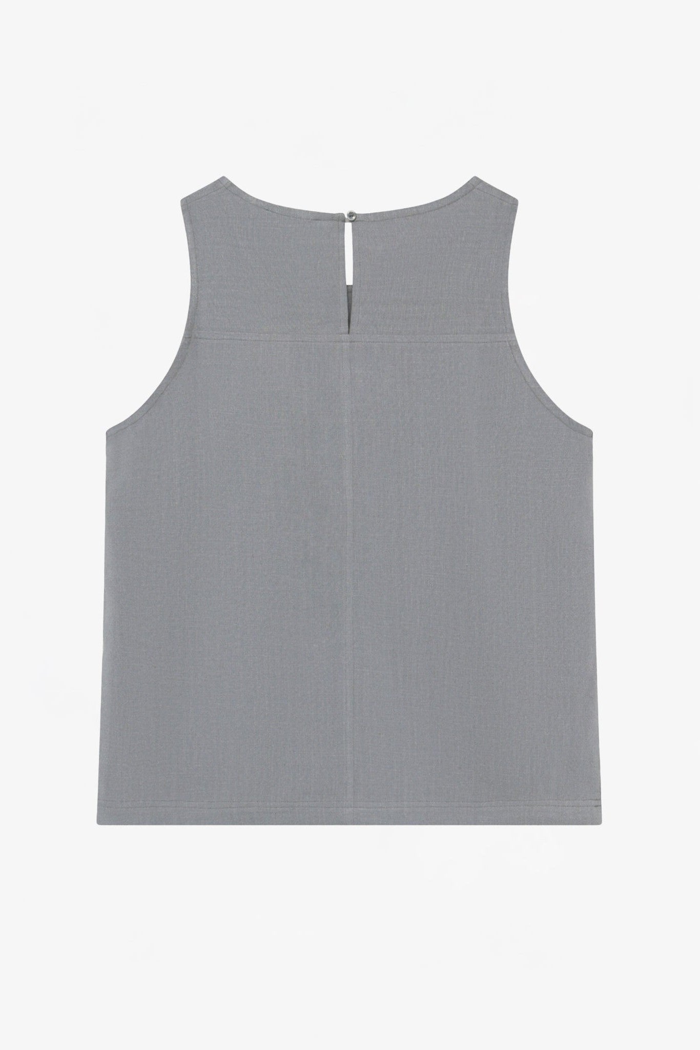 KNOWLEDGE COTTON - Linen - Mix Top - Ultimate Grey - BACKYARD