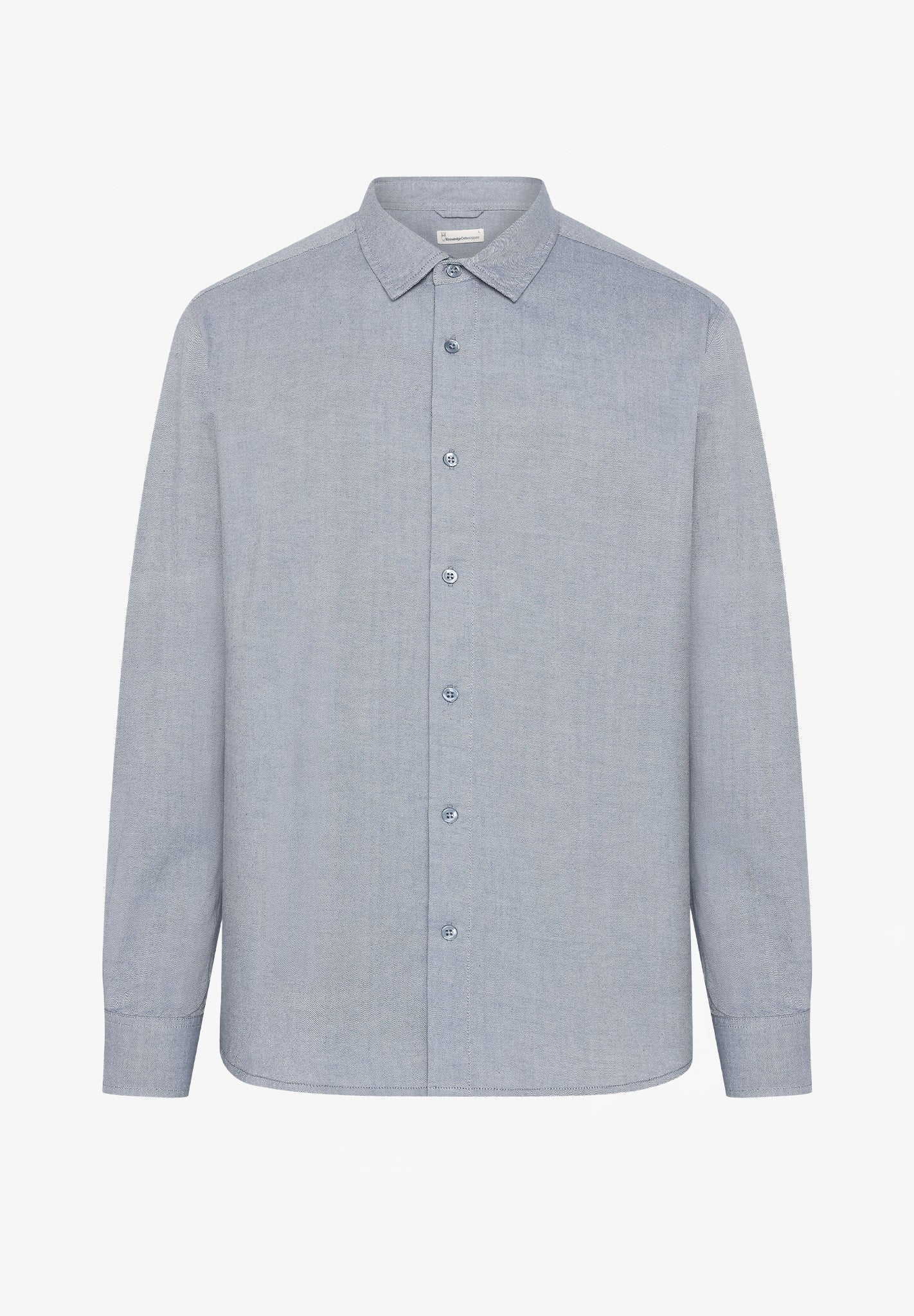 KNOWLEDGE COTTON - Regular Fit Light Twill Shirt - Vintage Indigo - BACKYARD
