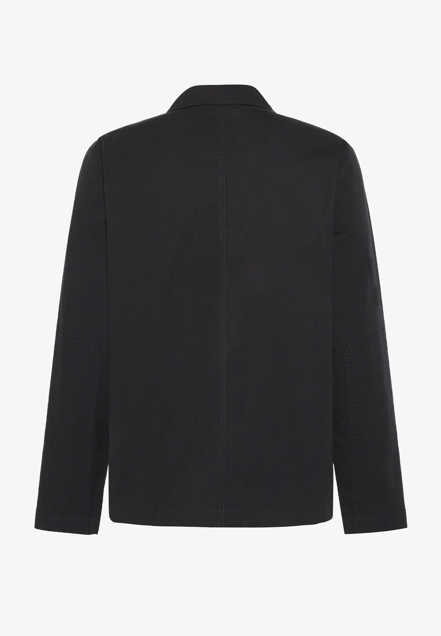 KNOWLEDGE COTTON - Ribstop Overshirt - Black Jet - BACKYARD