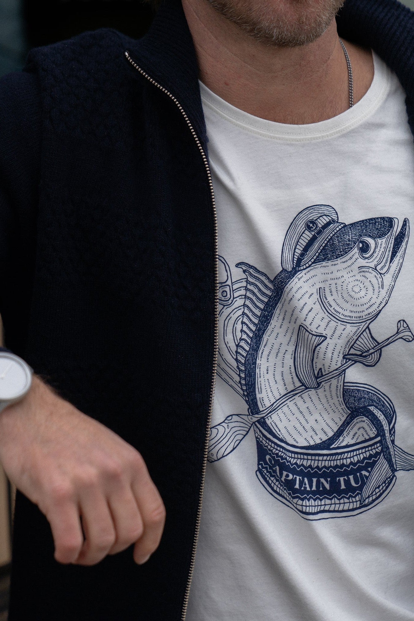 LAKOR - Captain Tuna T-Shirt - Starwhite - BACKYARD