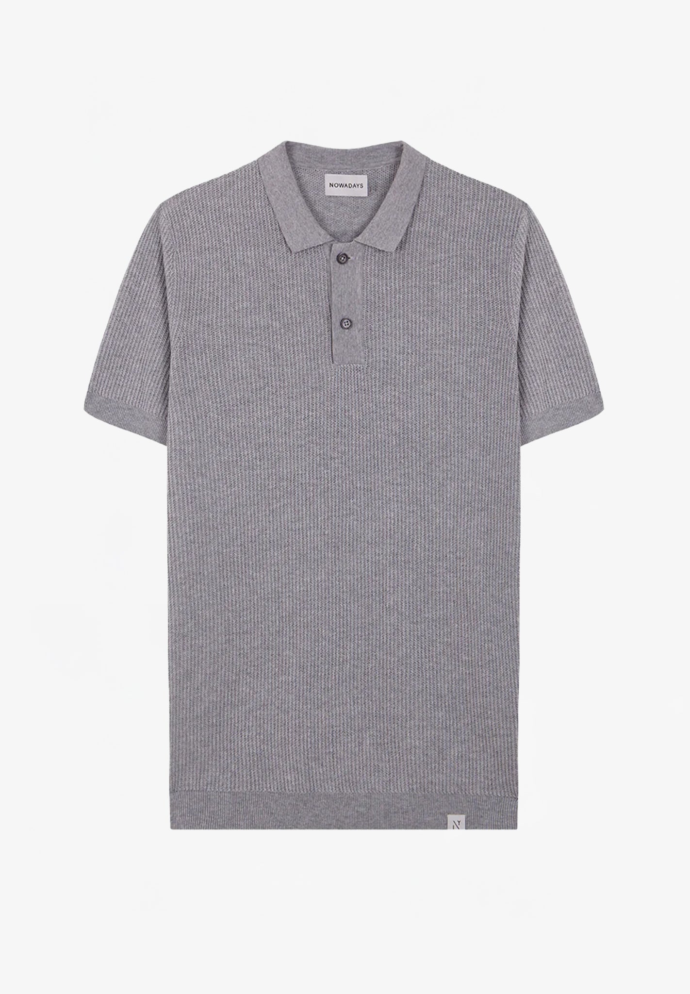 NOWADAYS - Racket Polo - Grey Melange - BACKYARD