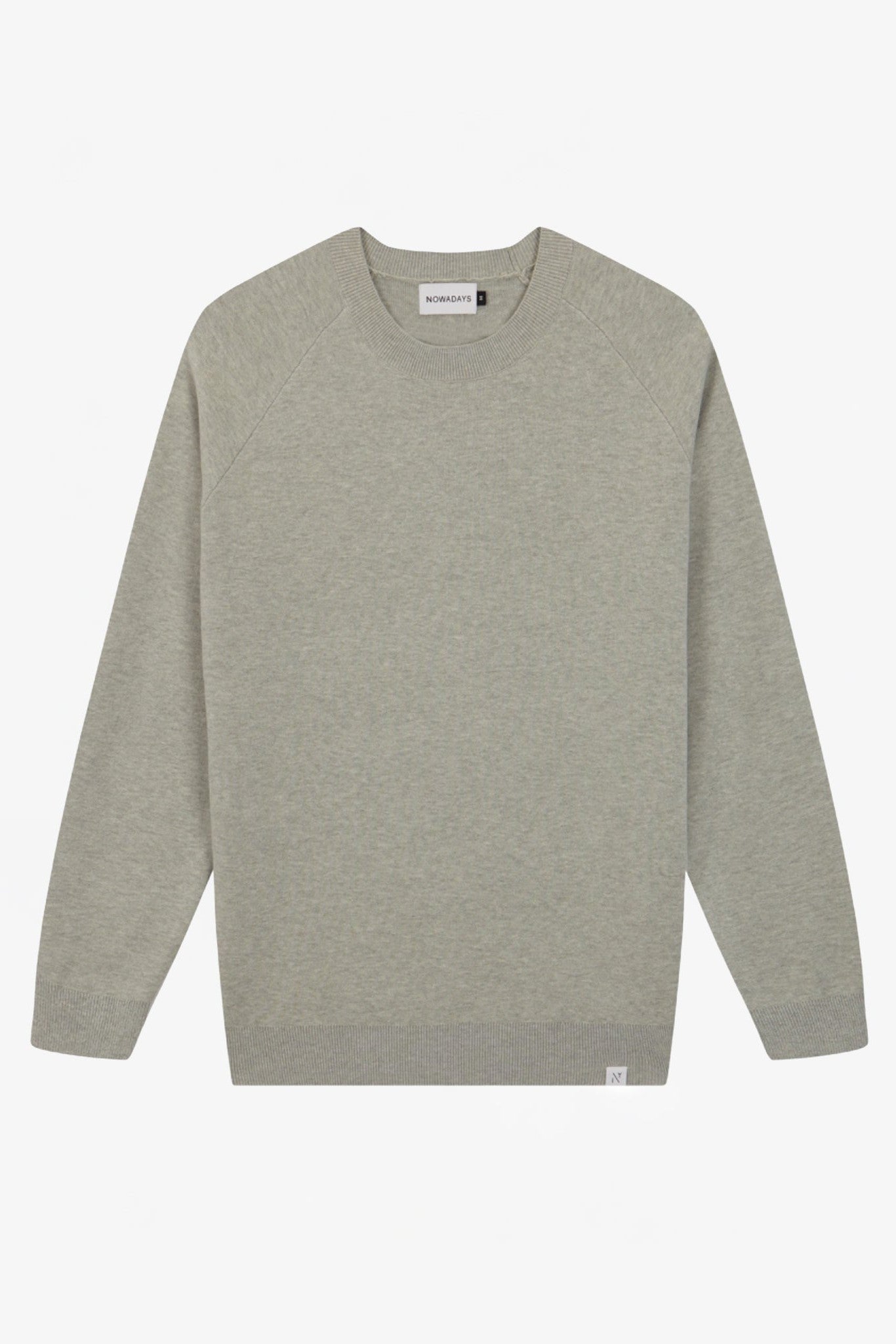 NOWADAYS - Signature Raglan Mouline Sweater - Celedon Green - BACKYARD