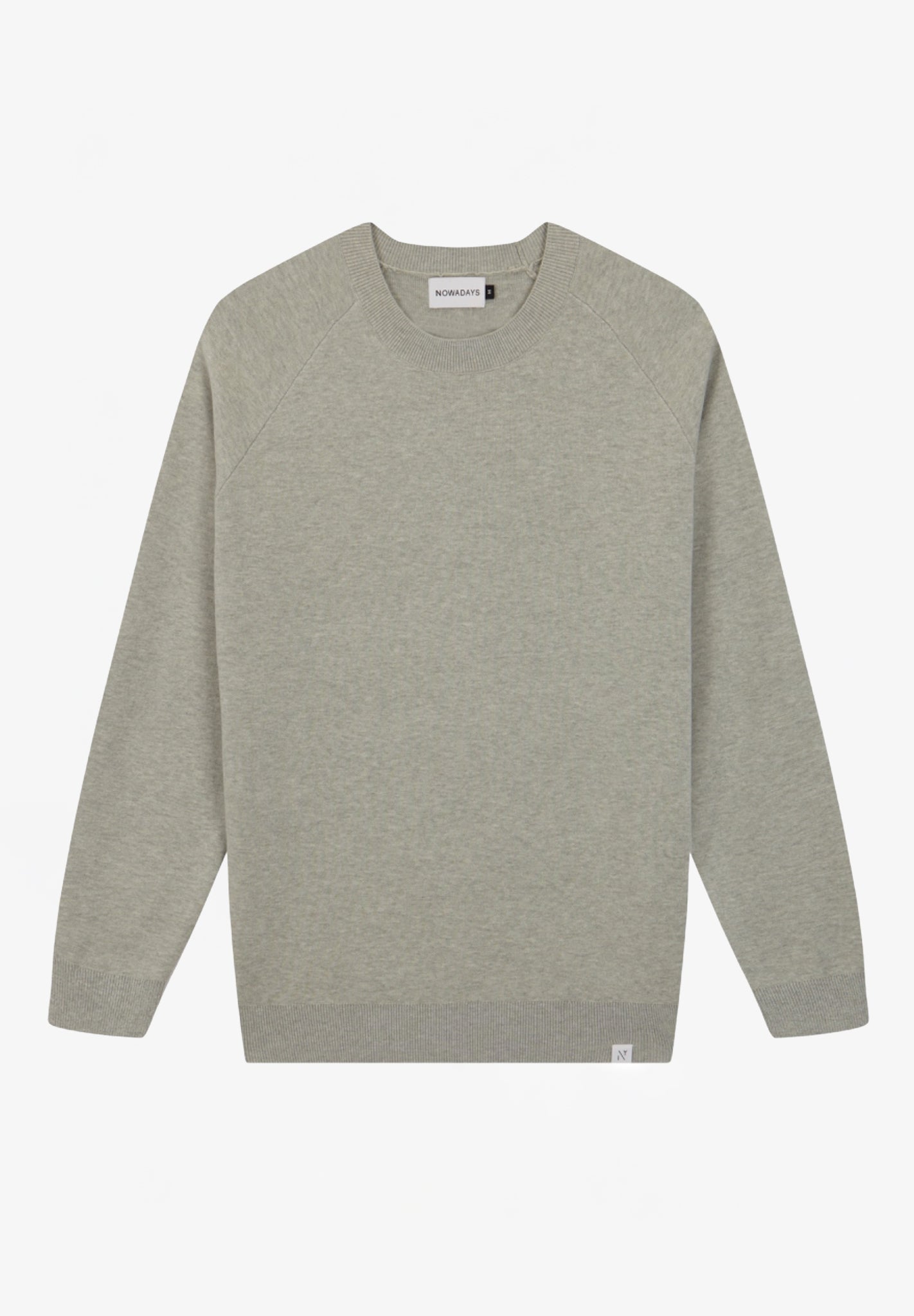 NOWADAYS - Signature Raglan Mouline Sweater - Celedon Green - BACKYARD
