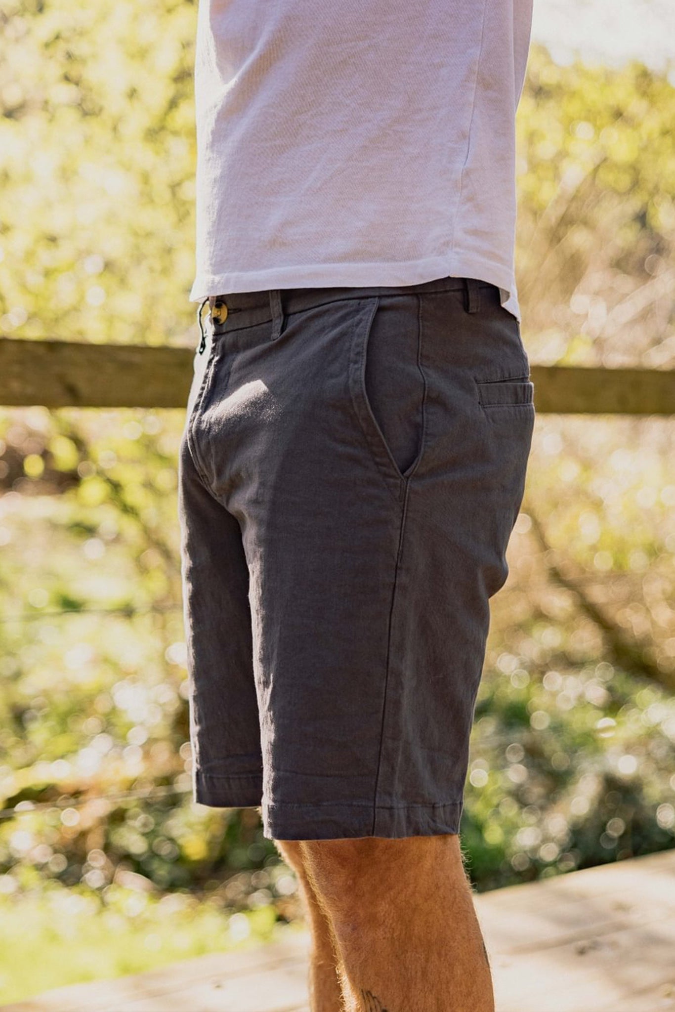 PASSENGER - 365 Organic Cotton Shorts - Charcoal - BACKYARD