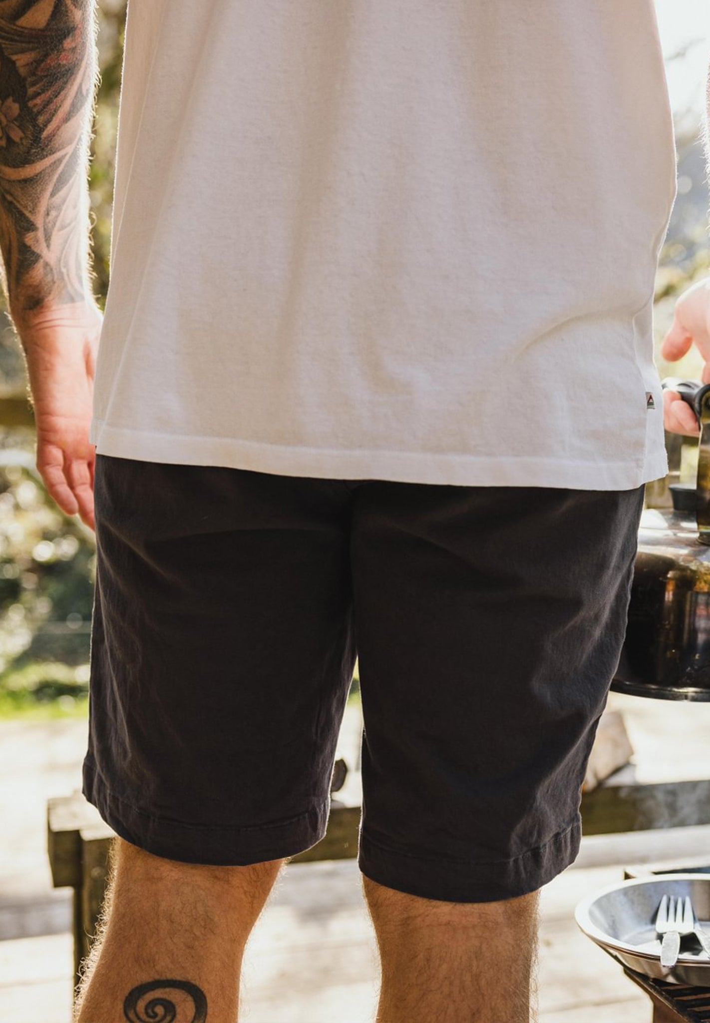 PASSENGER - 365 Organic Cotton Shorts - Charcoal - BACKYARD