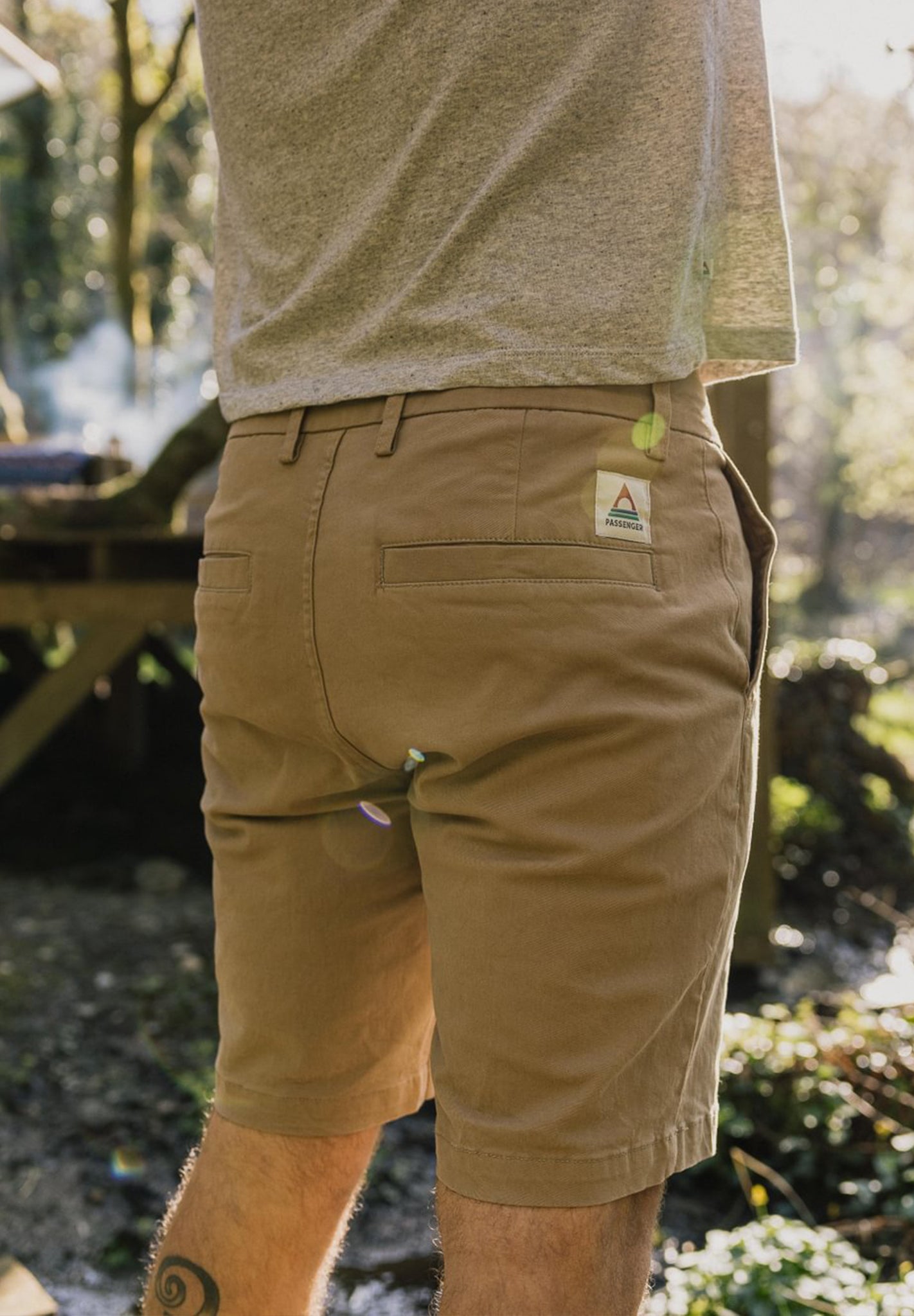 PASSENGER - 365 Organic Cotton Shorts - Chinchilla Brown - BACKYARD
