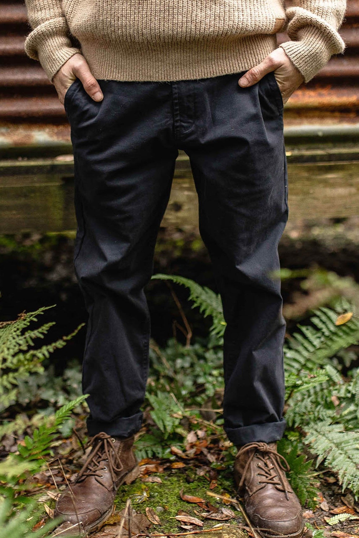 PASSENGER - 365 Organic Cotton Trouser - Faded Black - BACKYARD