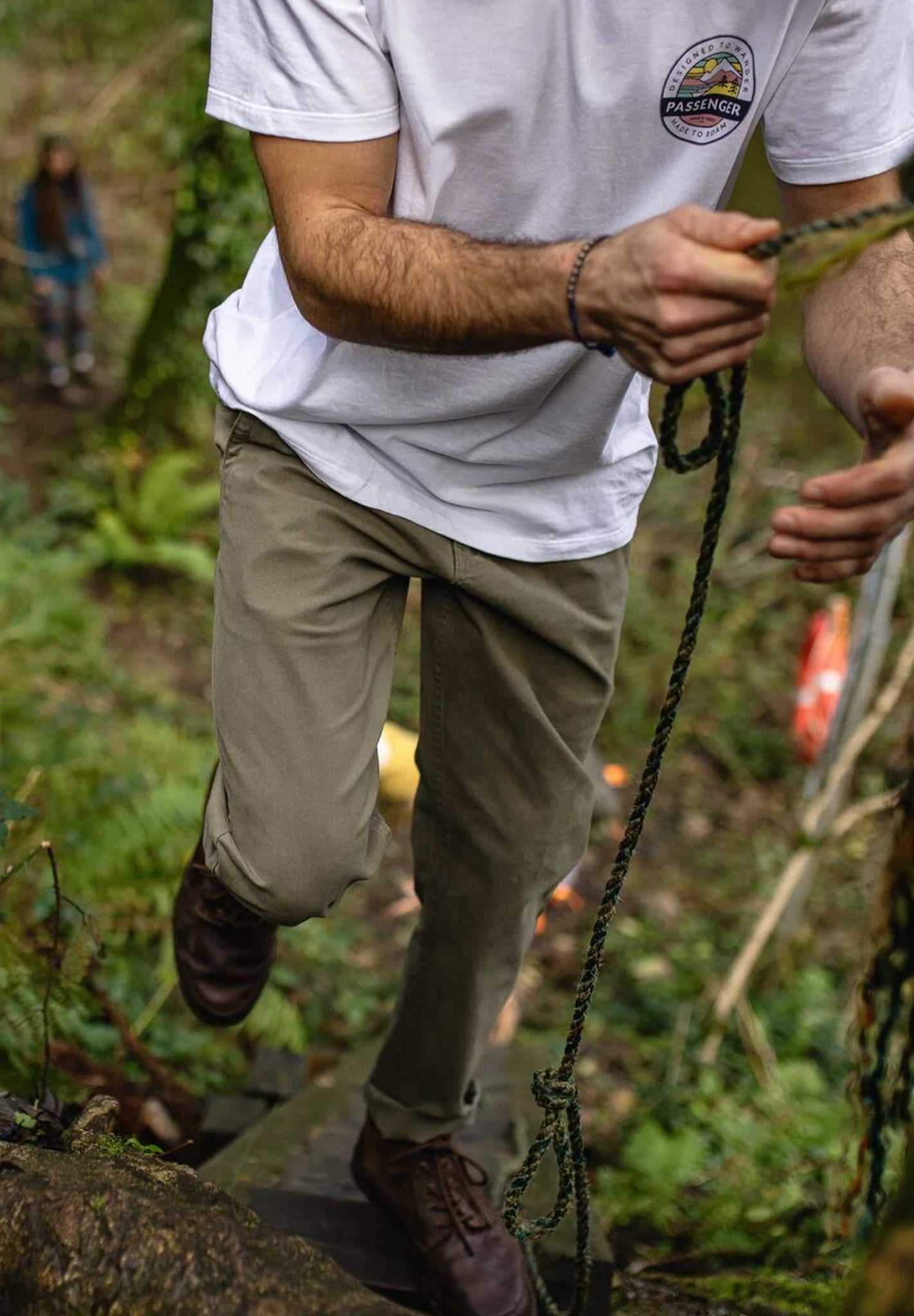 PASSENGER - 365 Organic Cotton Trouser - Dusty Olive - BACKYARD