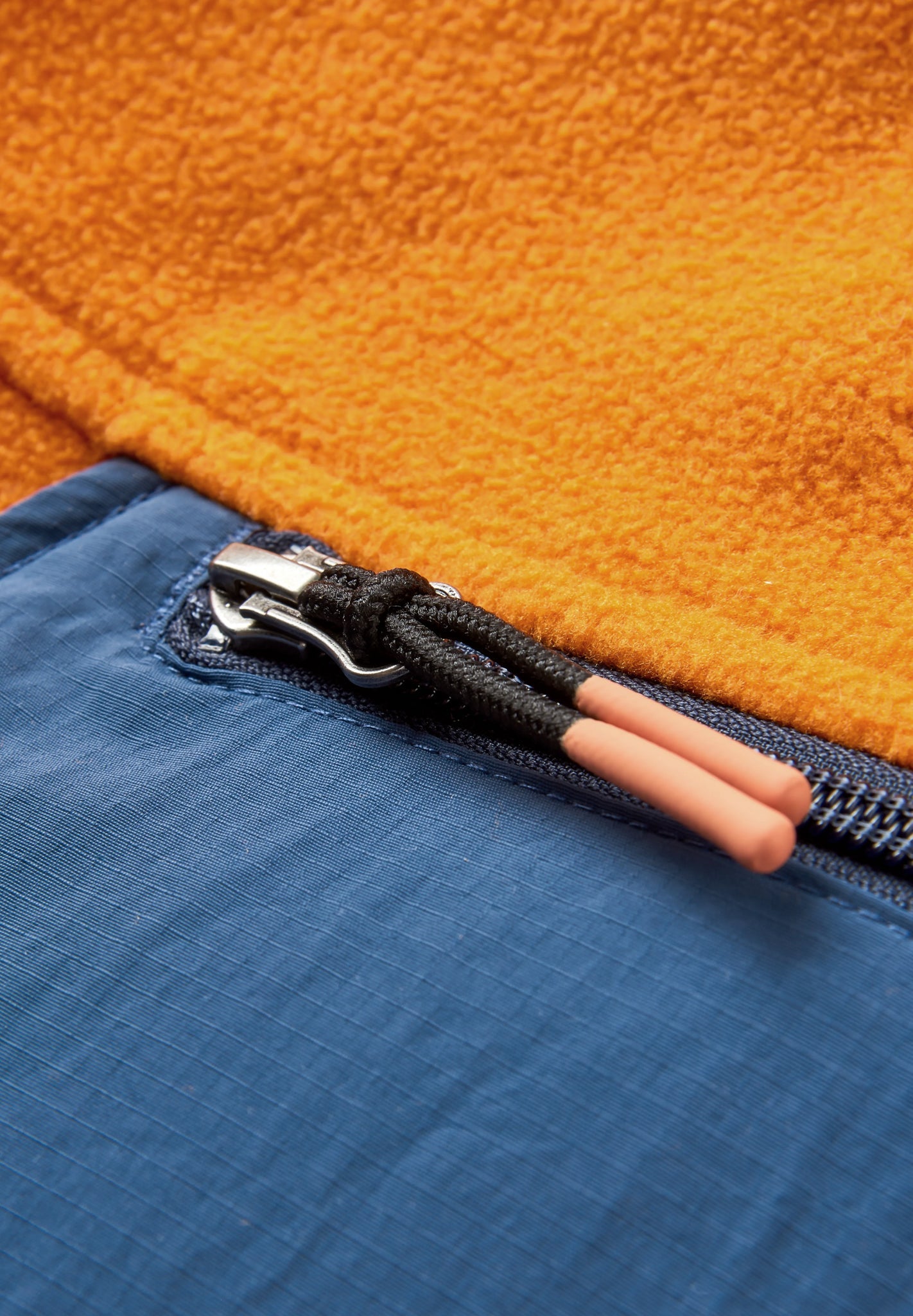 PASSENGER - Alexander 3.0 Recycled Hooded Polar Fleece - Sunrise Orange - BACKYARD