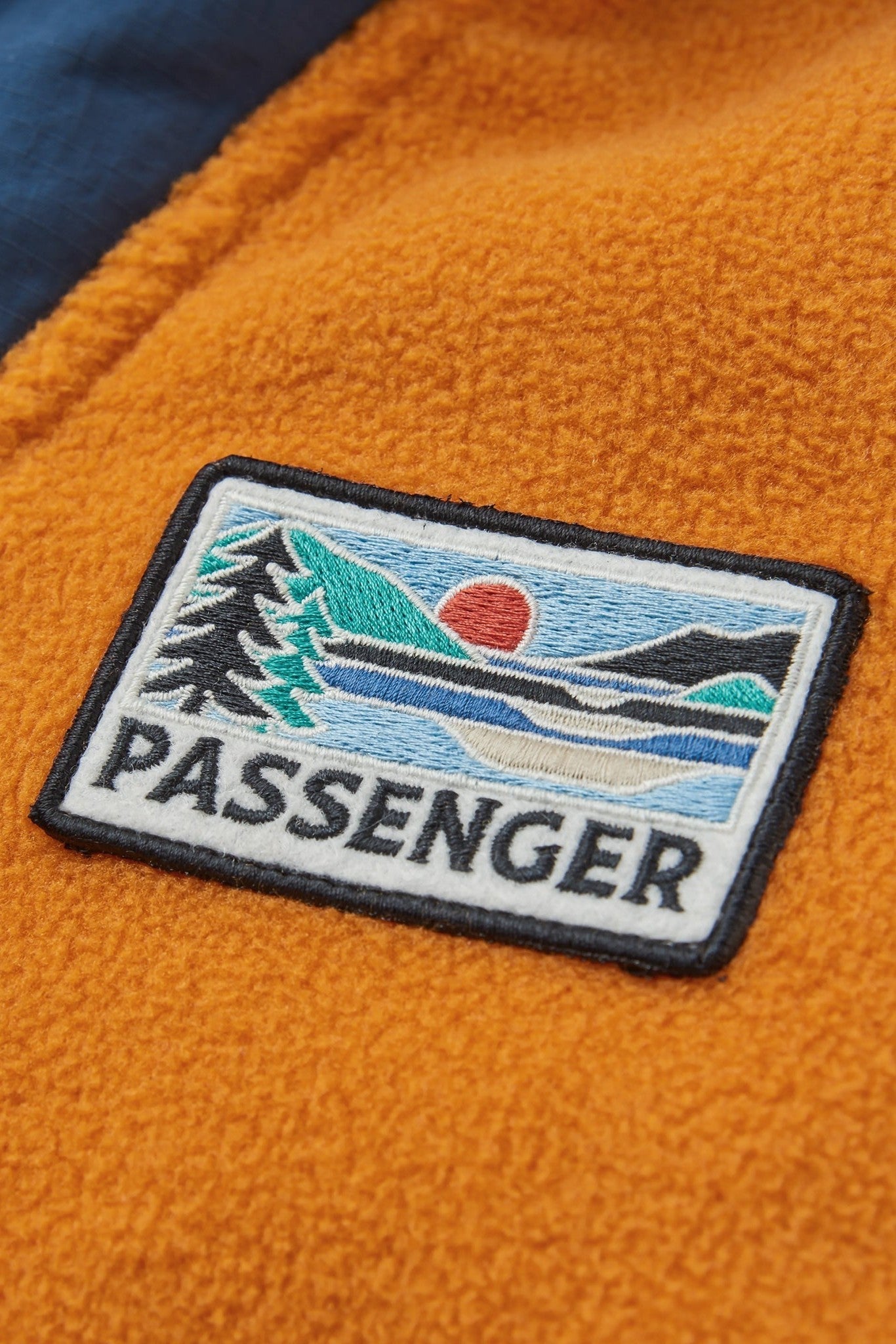 PASSENGER - Alexander 3.0 Recycled Hooded Polar Fleece - Sunrise Orange - BACKYARD