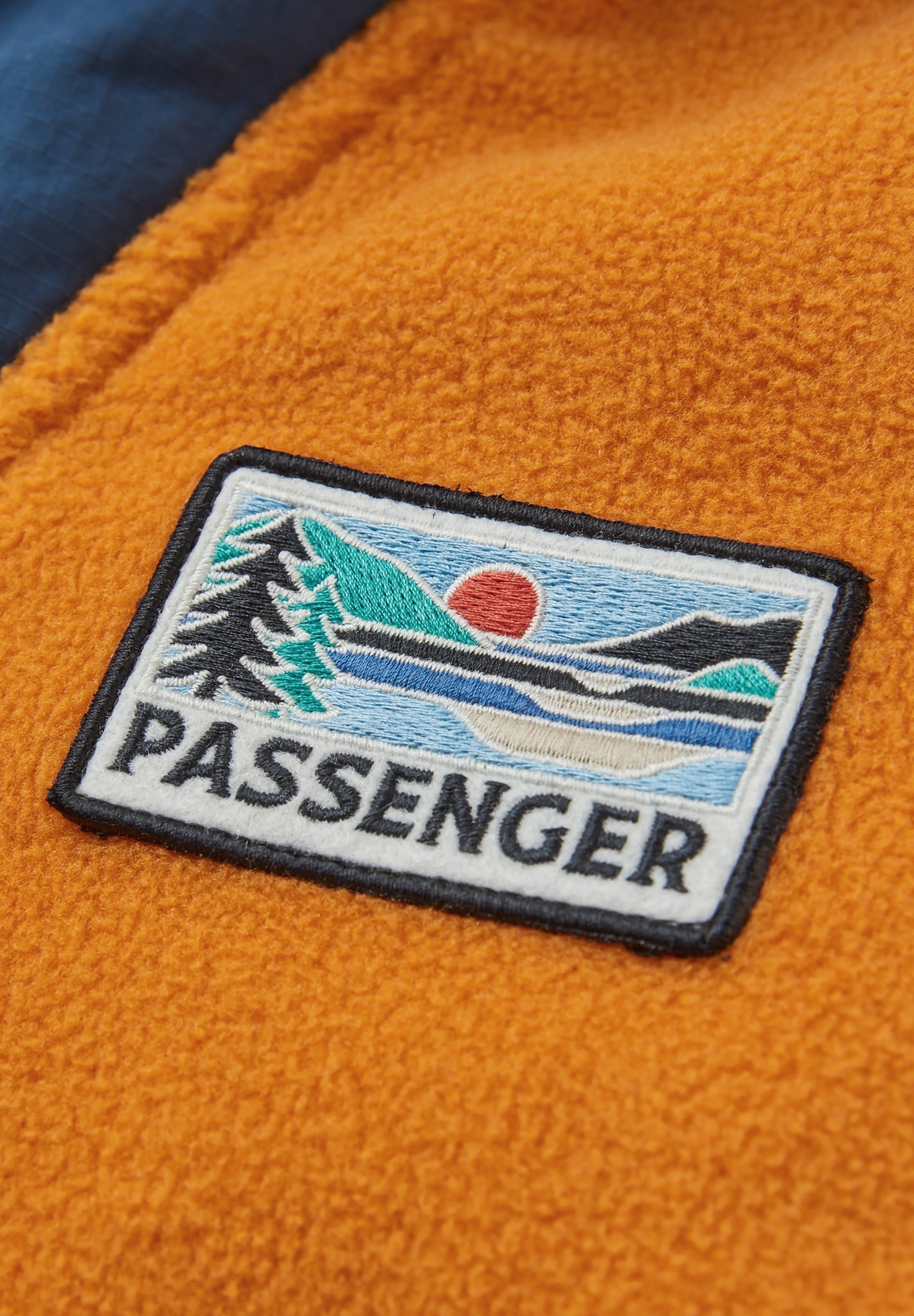 PASSENGER - Alexander 3.0 Recycled Hooded Polar Fleece - Sunrise Orange - BACKYARD
