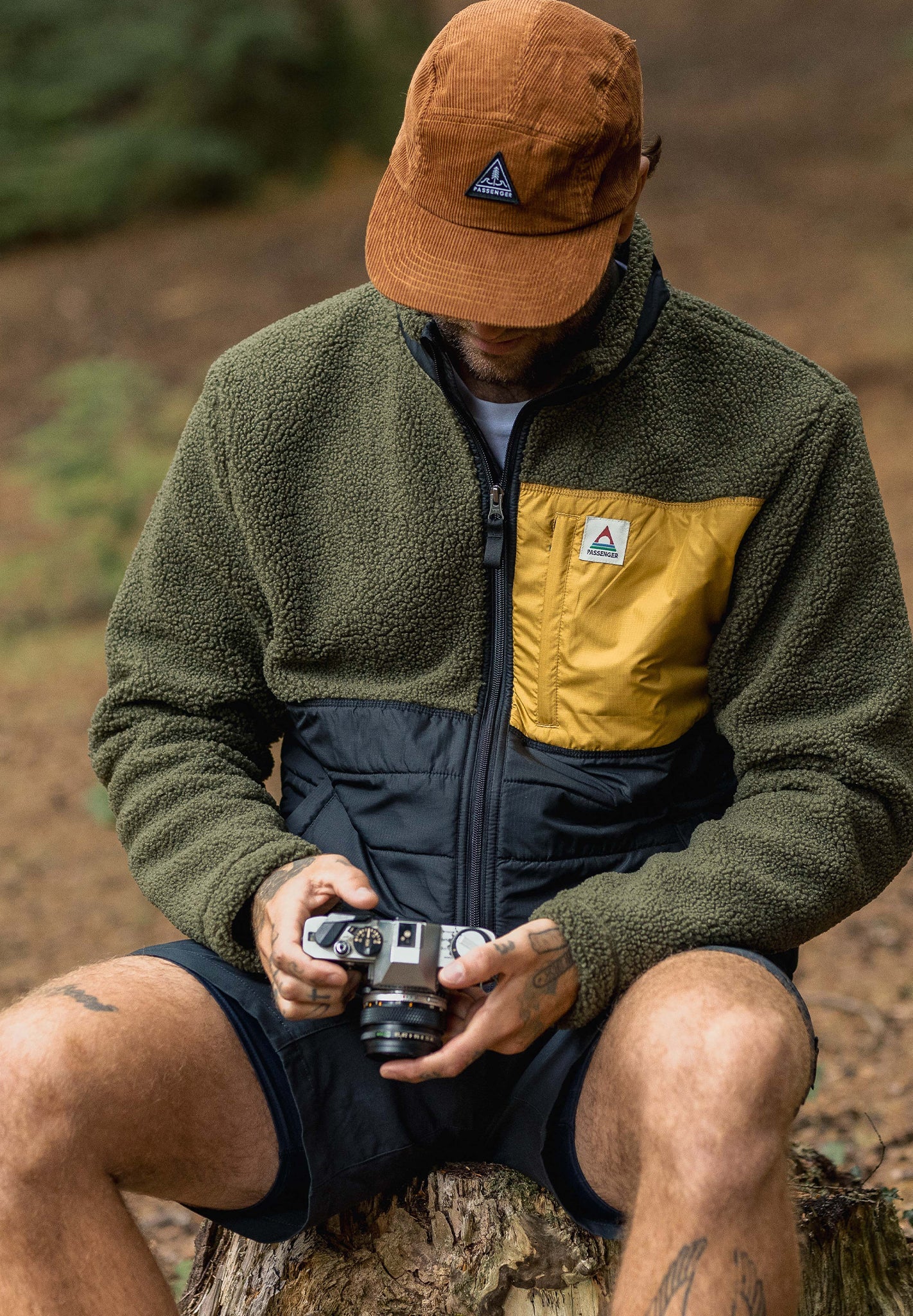 PASSENGER - Born Explorer Recycled Polar - Lined Sherpa Fleece - Khaki - BACKYARD