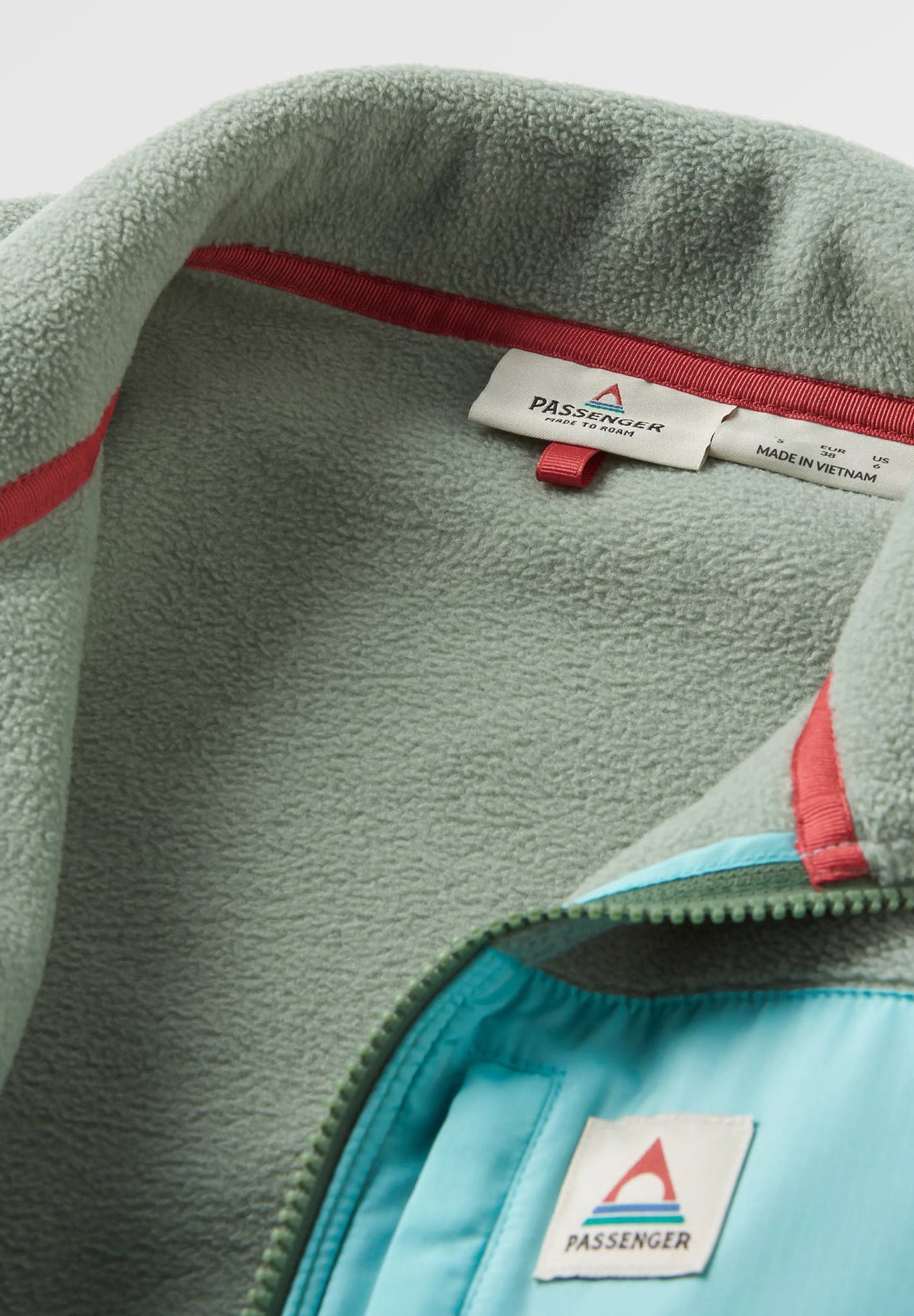 PASSENGER - Caspian Full Zip Recycled Polar Fleece - Wild Green - BACKYARD