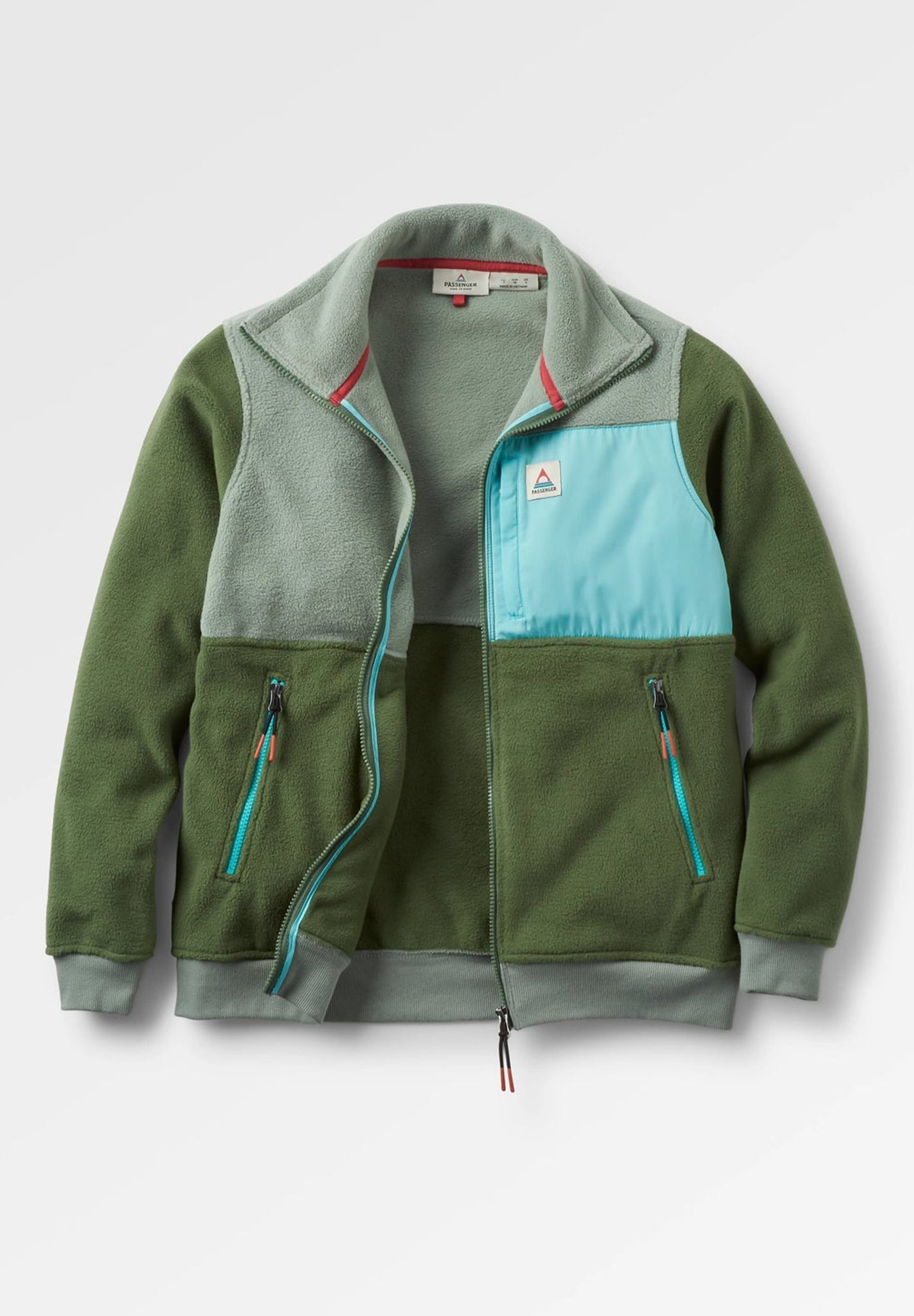 PASSENGER - Caspian Full Zip Recycled Polar Fleece - Wild Green - BACKYARD