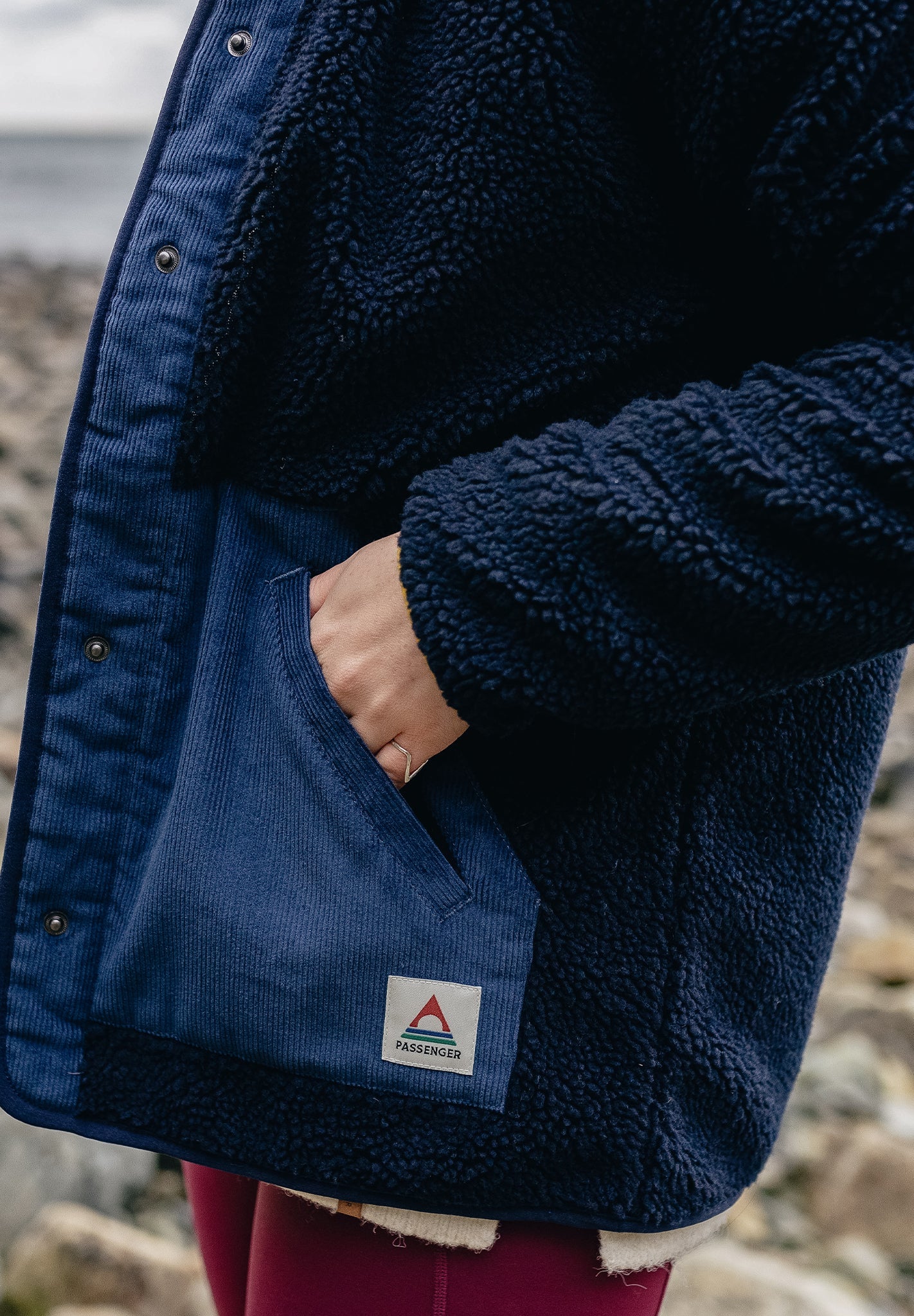 PASSENGER - Clover 2.0 Recycled Sherpa Fleece - Deep Navy - BACKYARD