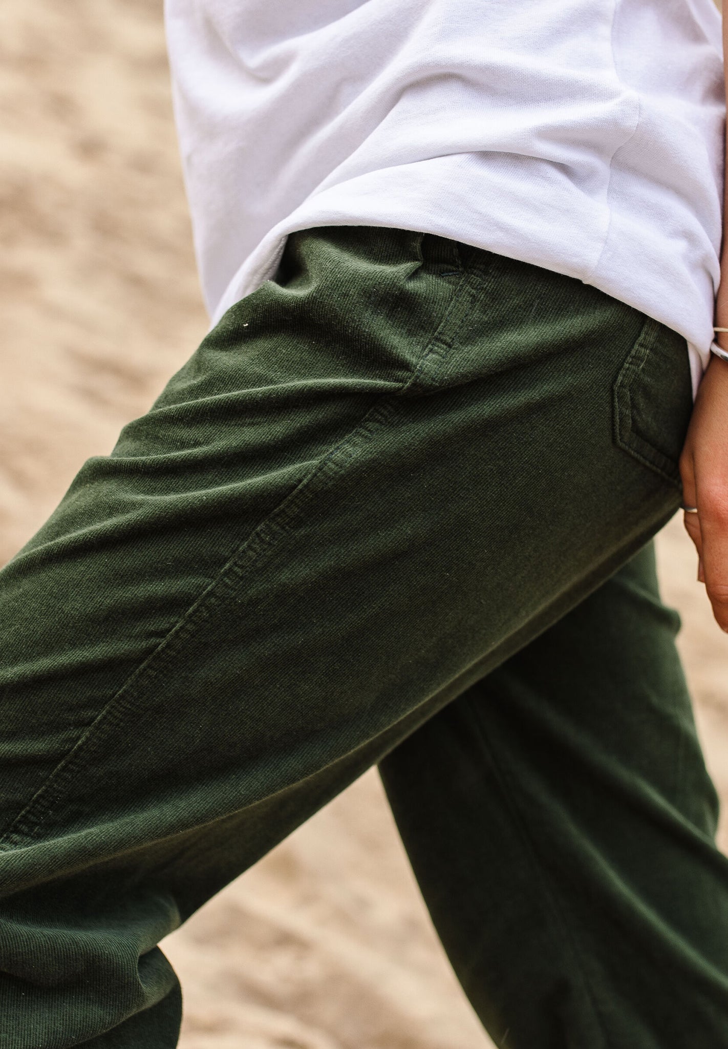 PASSENGER - Compass Recycled Corduroy Trouser - Fir Tree - BACKYARD