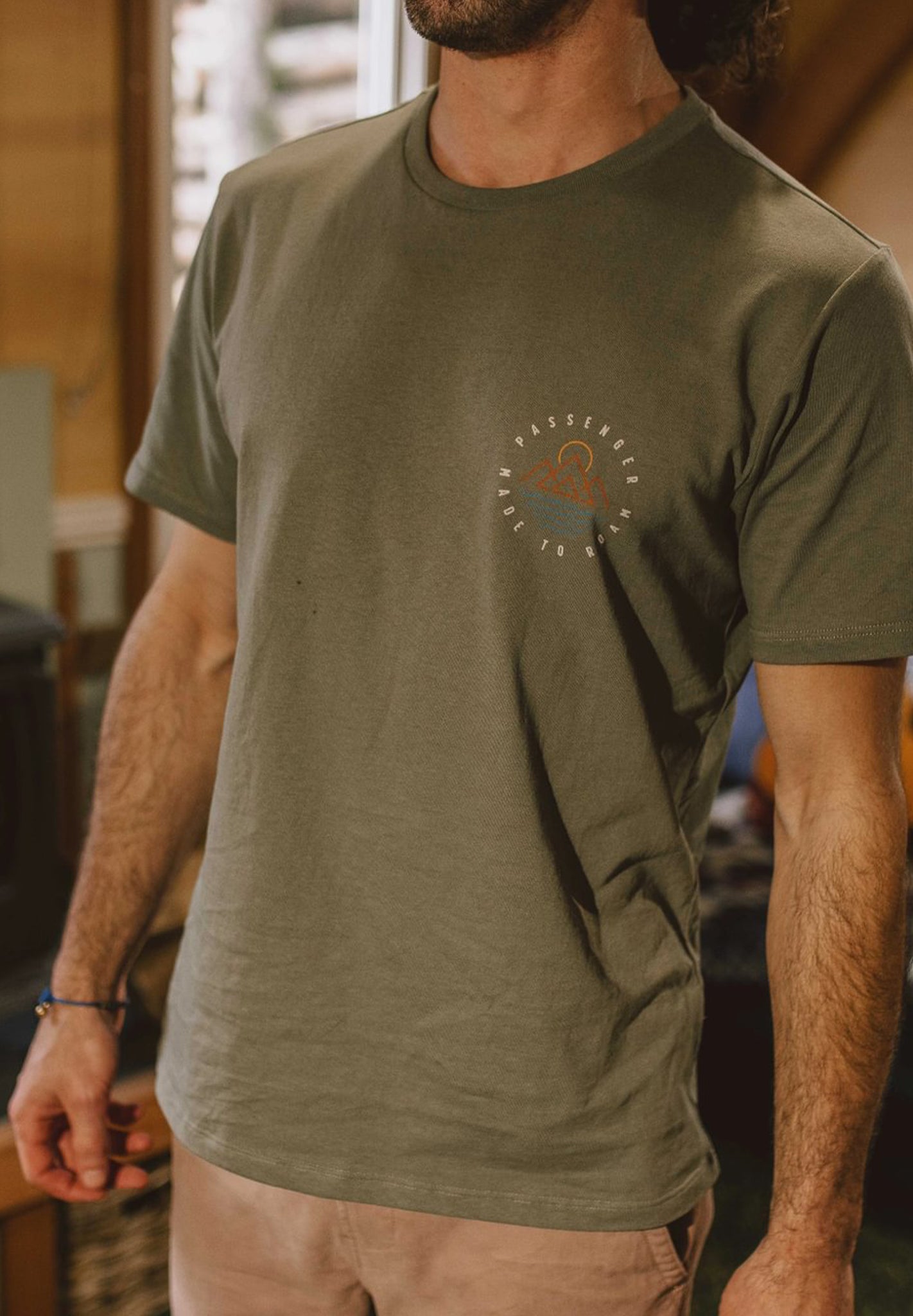 PASSENGER - Escapism Recycled Cotton T-Shirt - Dusty Olive - BACKYARD