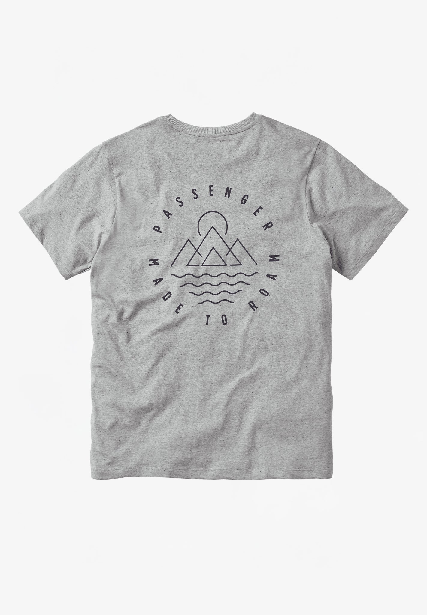 PASSENGER - Escapism Recycled Cotton T-Shirt - Grey Marl - BACKYARD