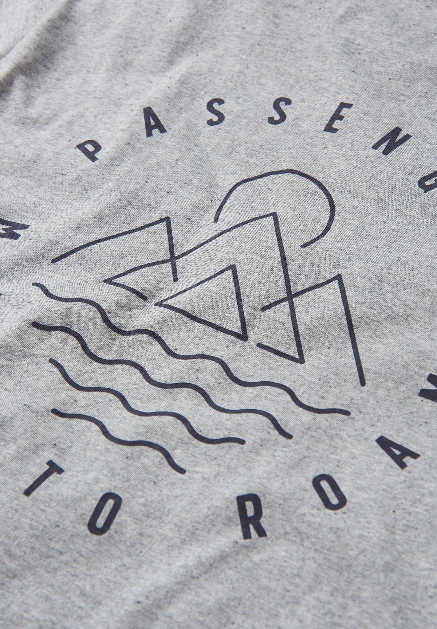 PASSENGER - Escapism Recycled Cotton T-Shirt - Grey Marl - BACKYARD